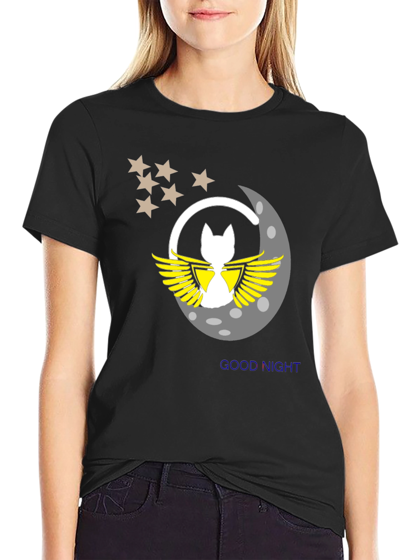 Good Night Moon Cat Graphic Tee
