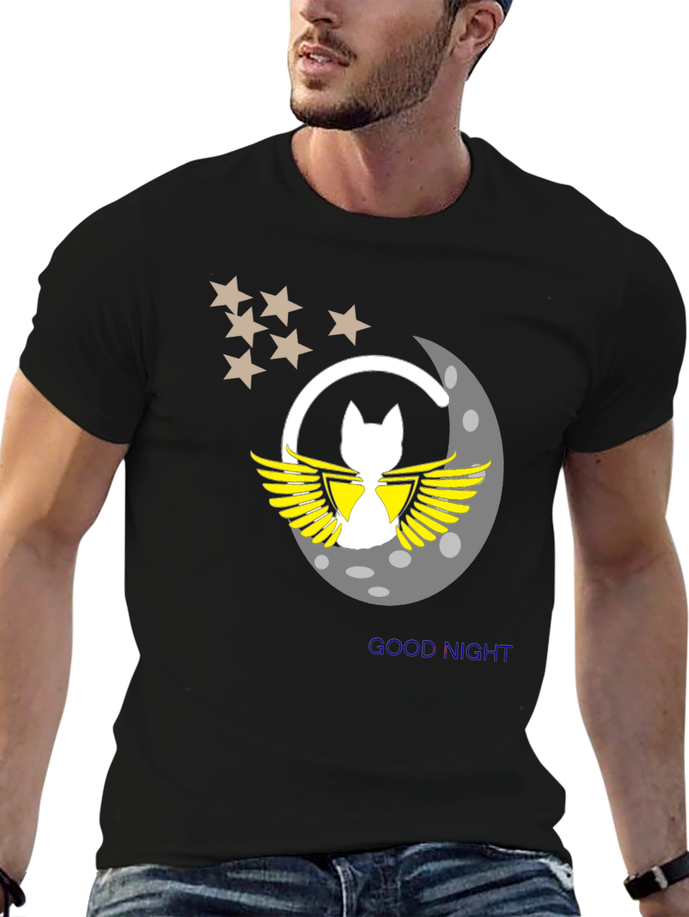 Good Night Moon Cat Graphic Tee