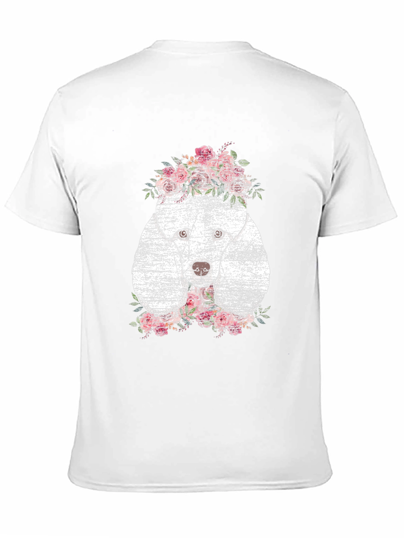 Floral Poodle Graphic T-Shirt