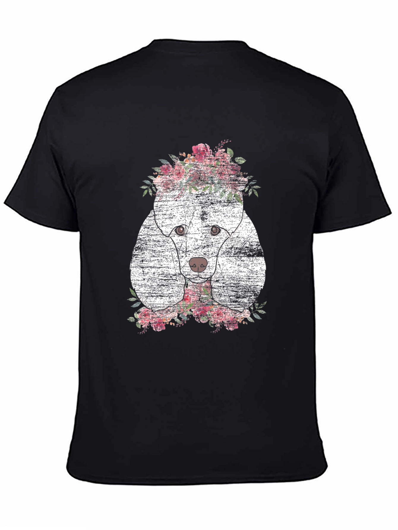 Floral Poodle Graphic T-Shirt