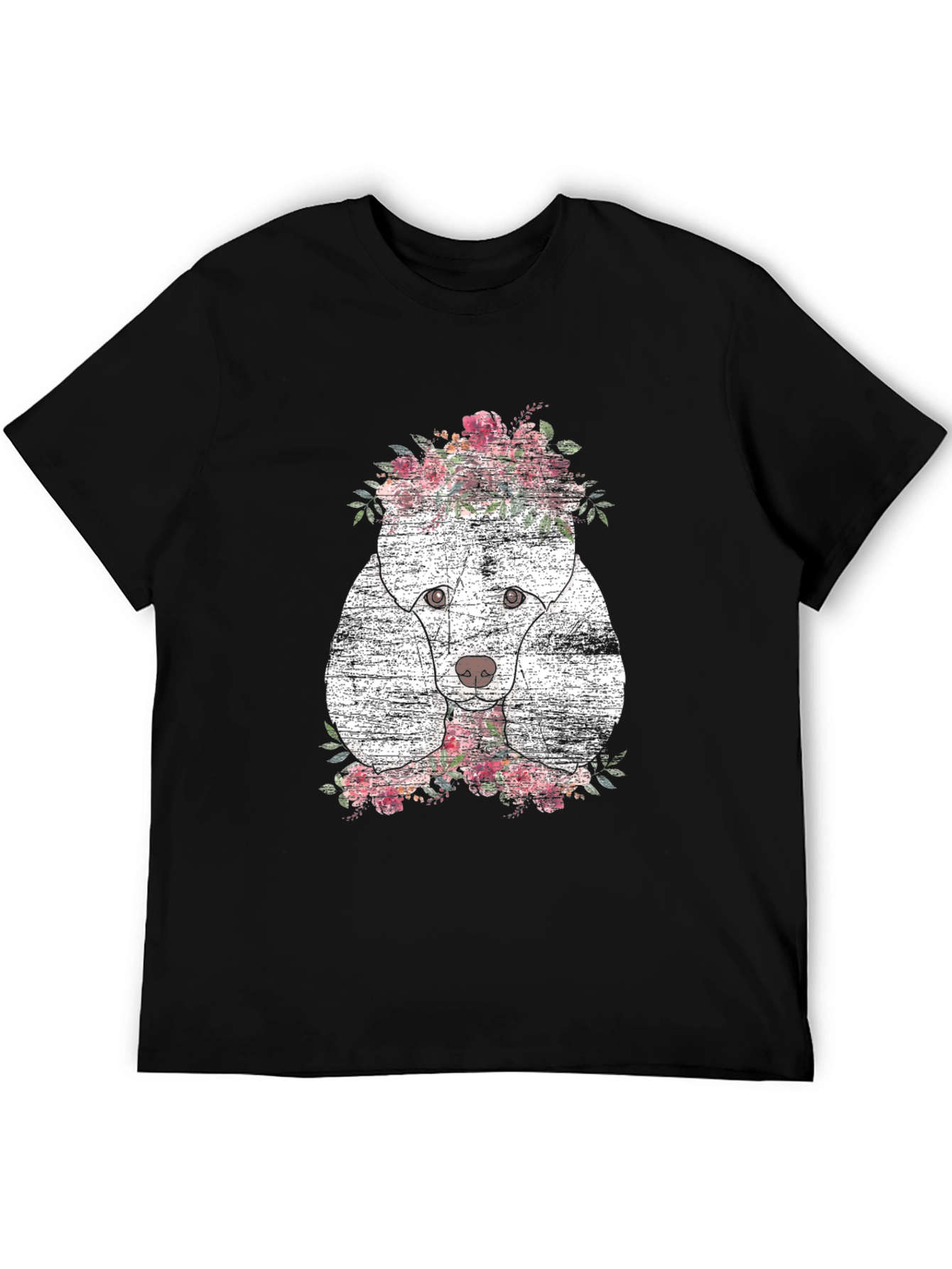 Floral Poodle Graphic T-Shirt