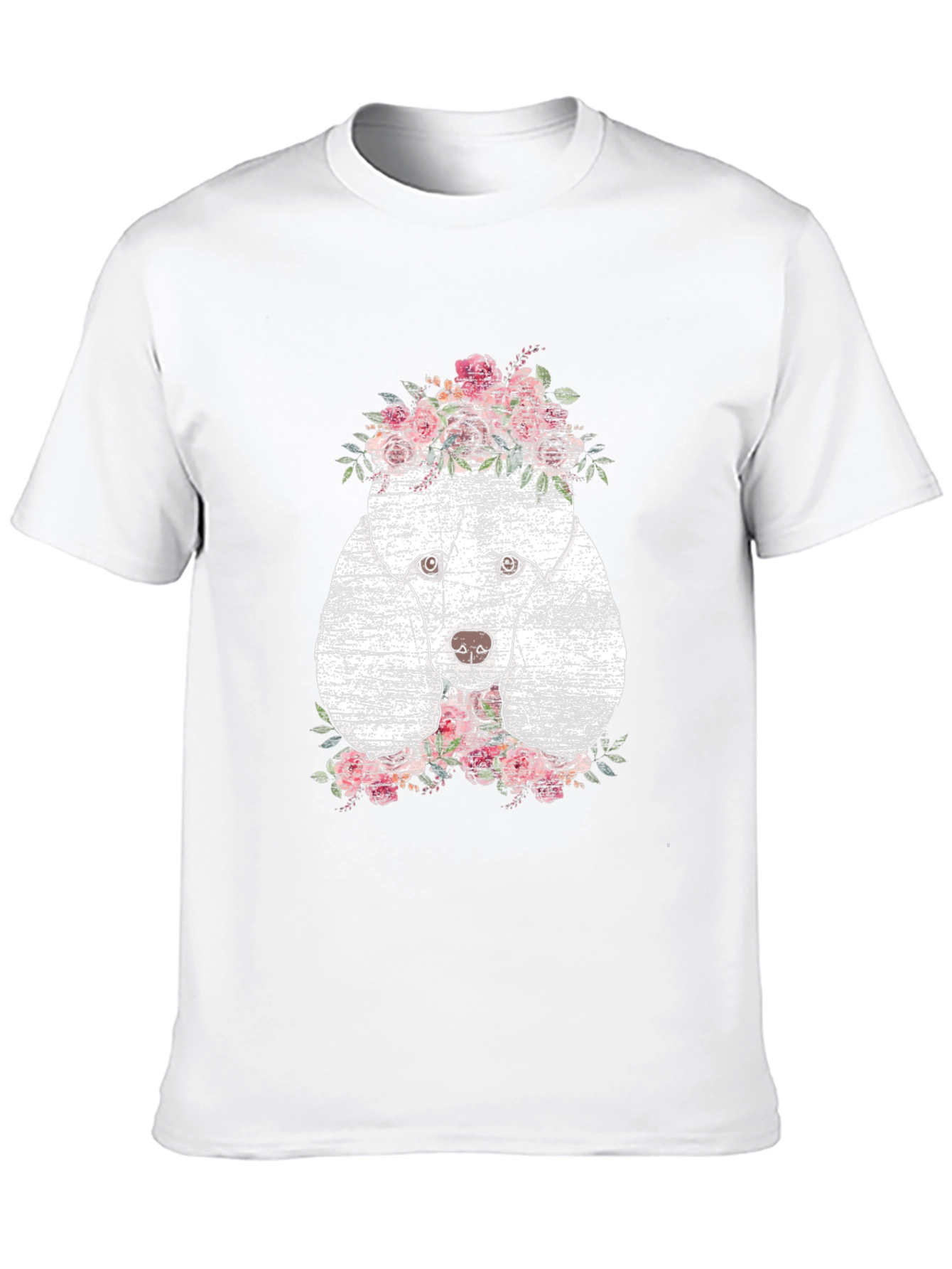 Floral Poodle Graphic T-Shirt