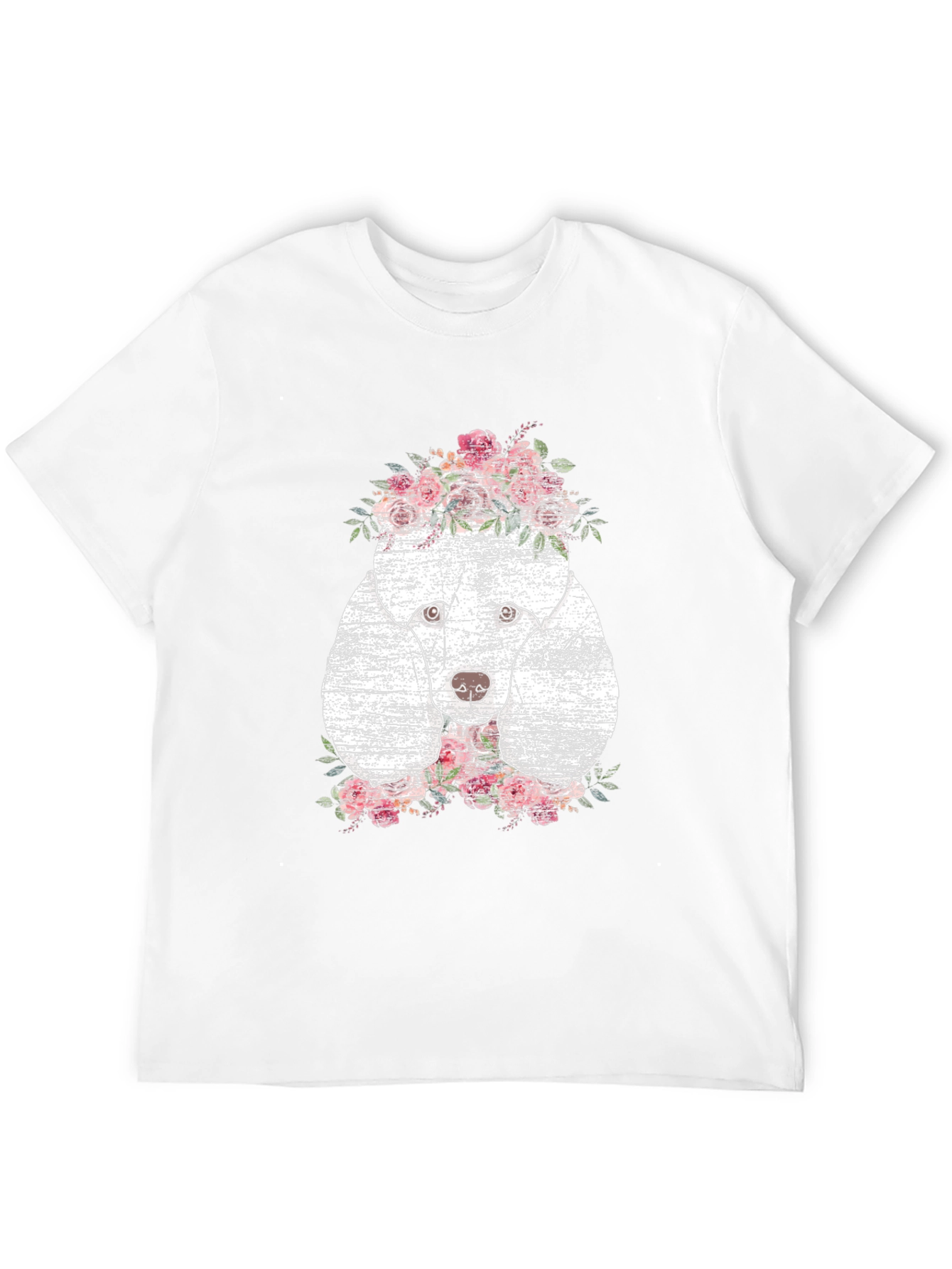 Floral Poodle Graphic T-Shirt
