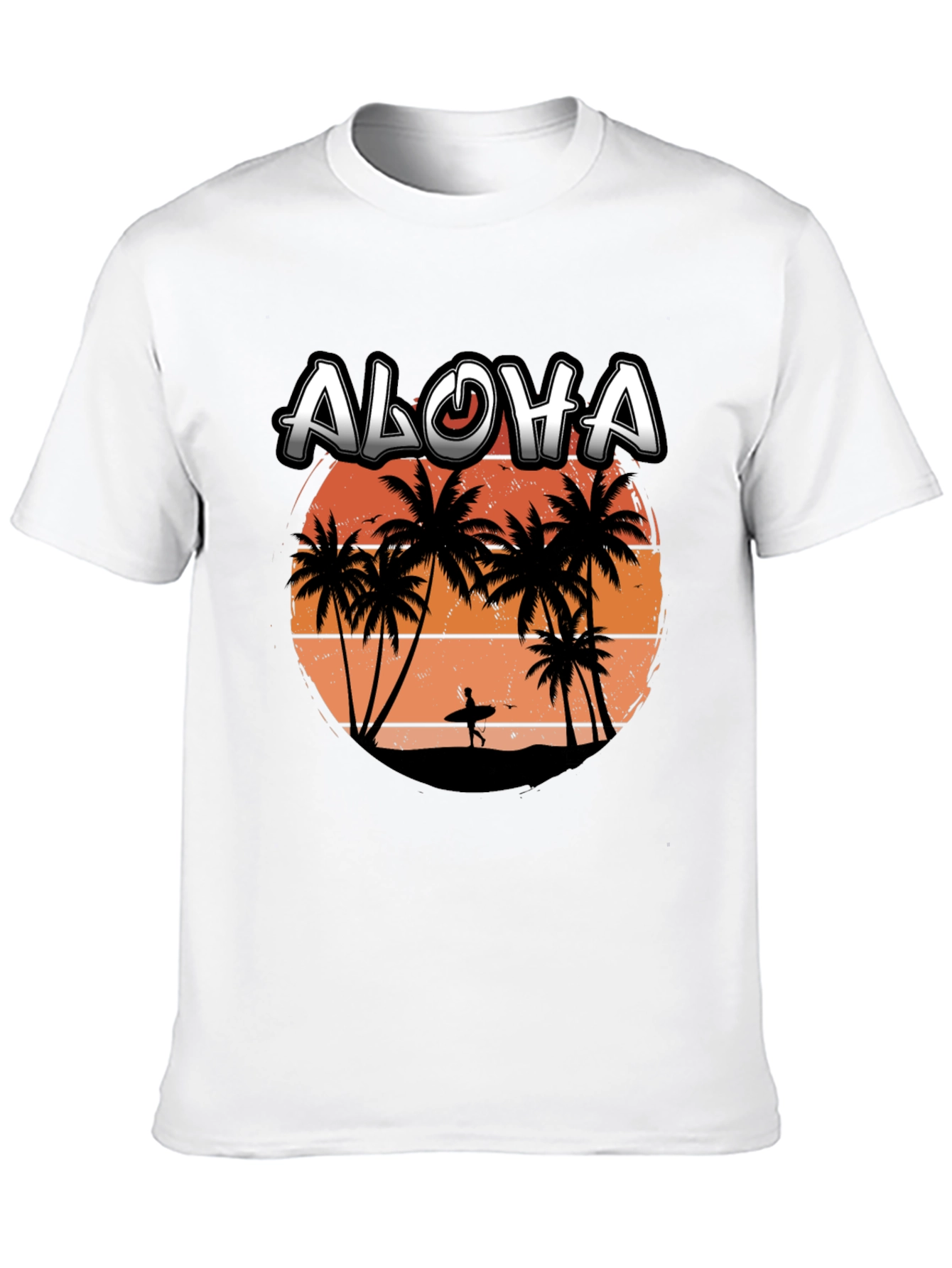 Aloha Sunset T-Shirt | Surfer Silhouette Tee