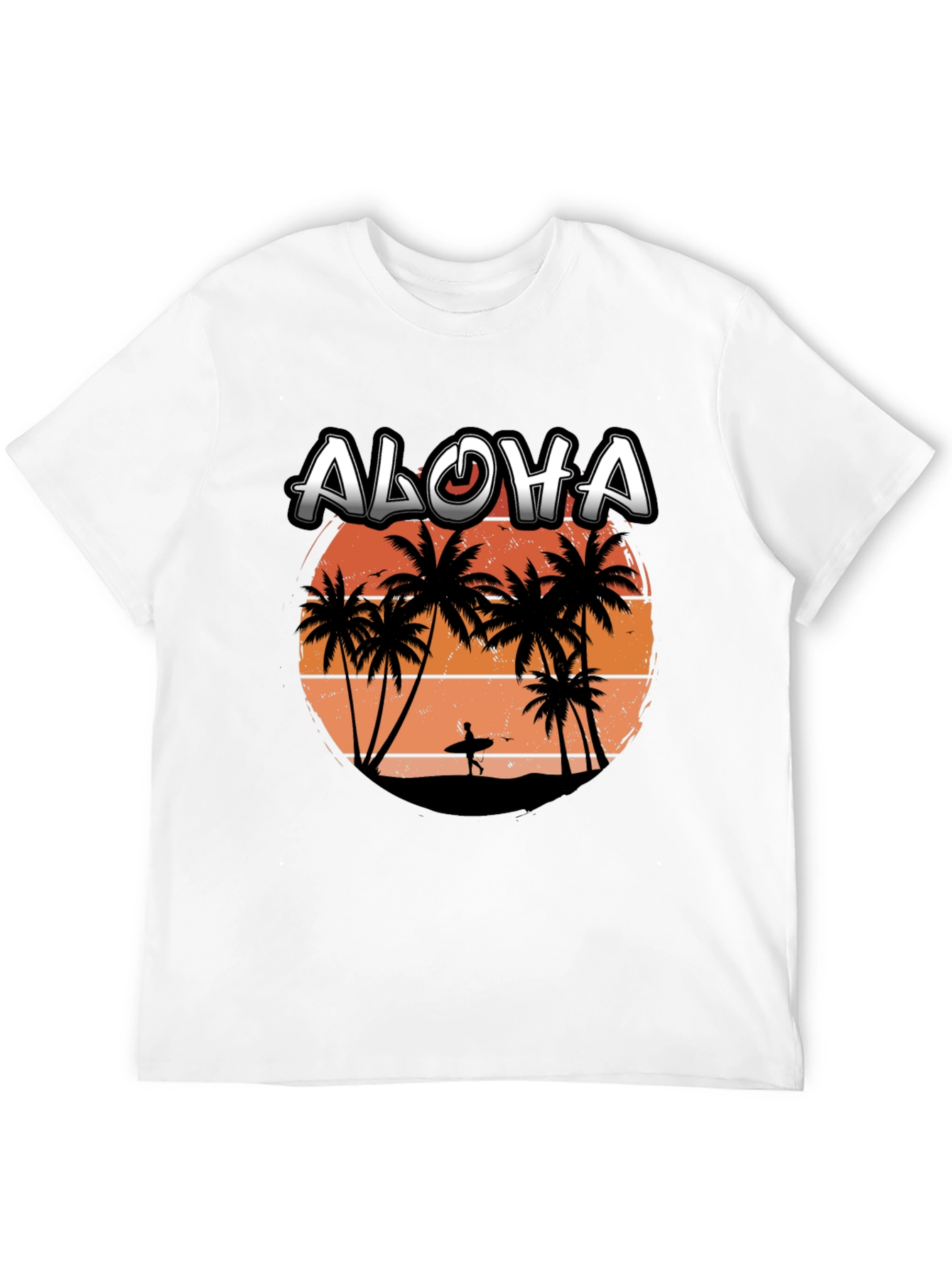 Aloha Sunset T-Shirt | Surfer Silhouette Tee