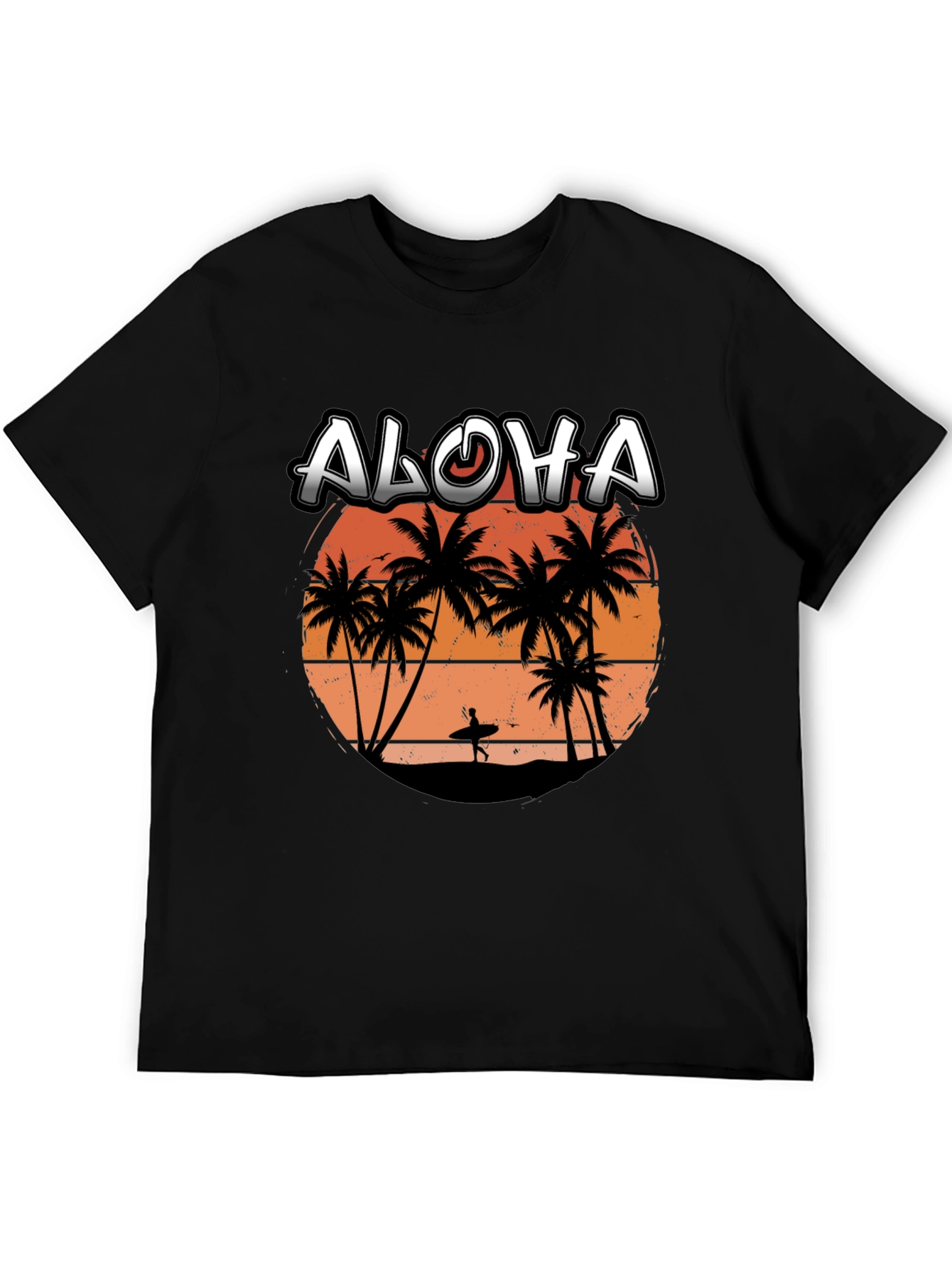 Aloha Sunset T-Shirt | Surfer Silhouette Tee