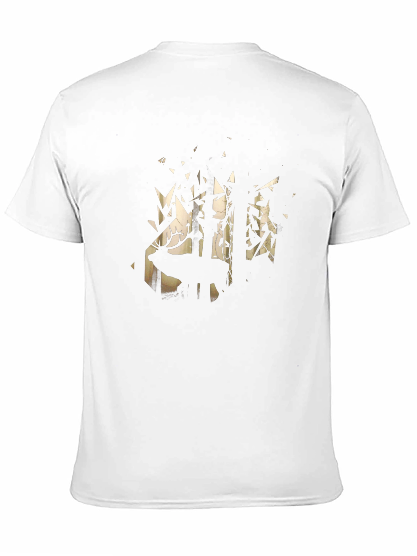 Mens Black Deer Forest Graphic Tee