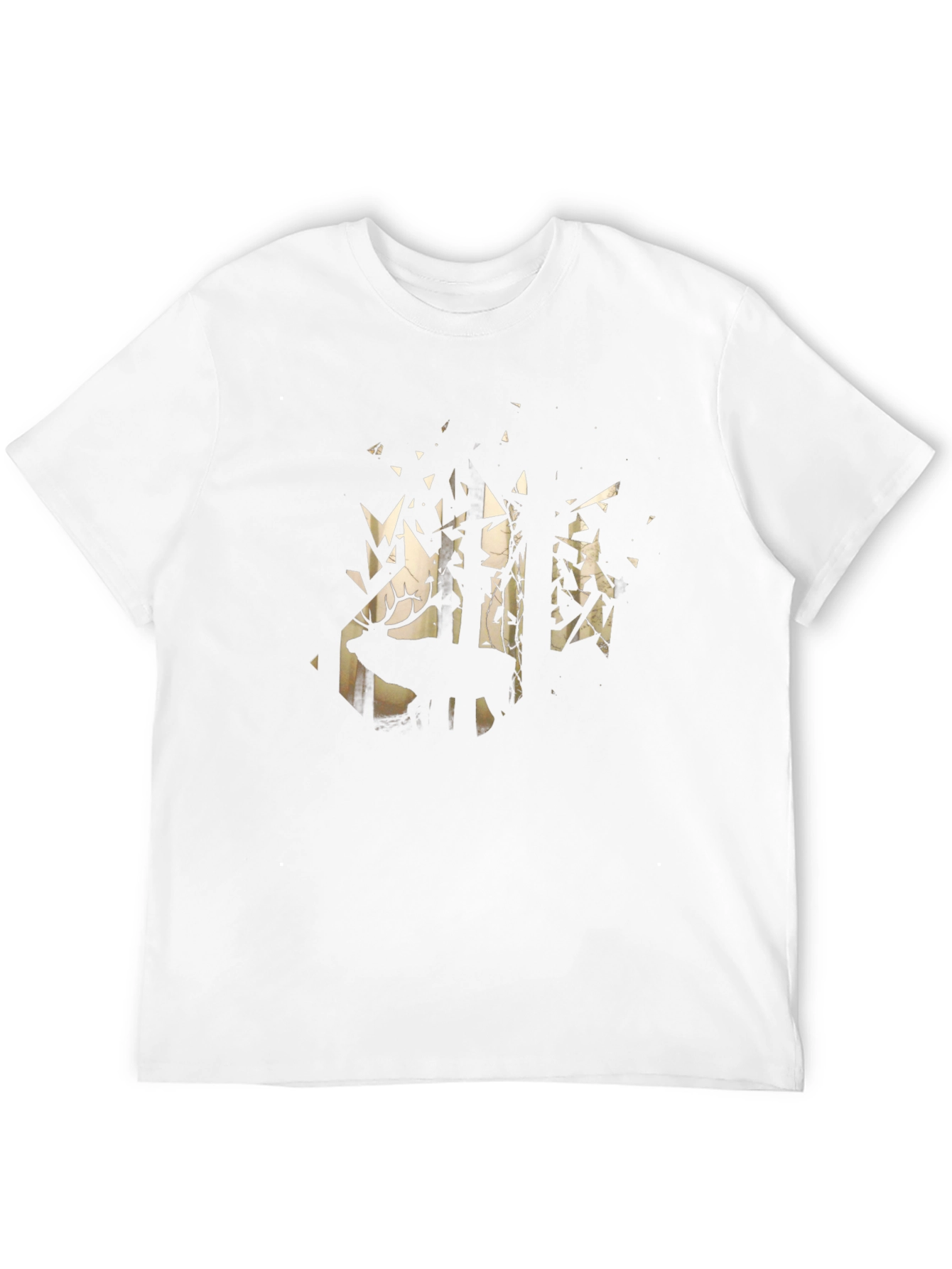 Mens Black Deer Forest Graphic Tee