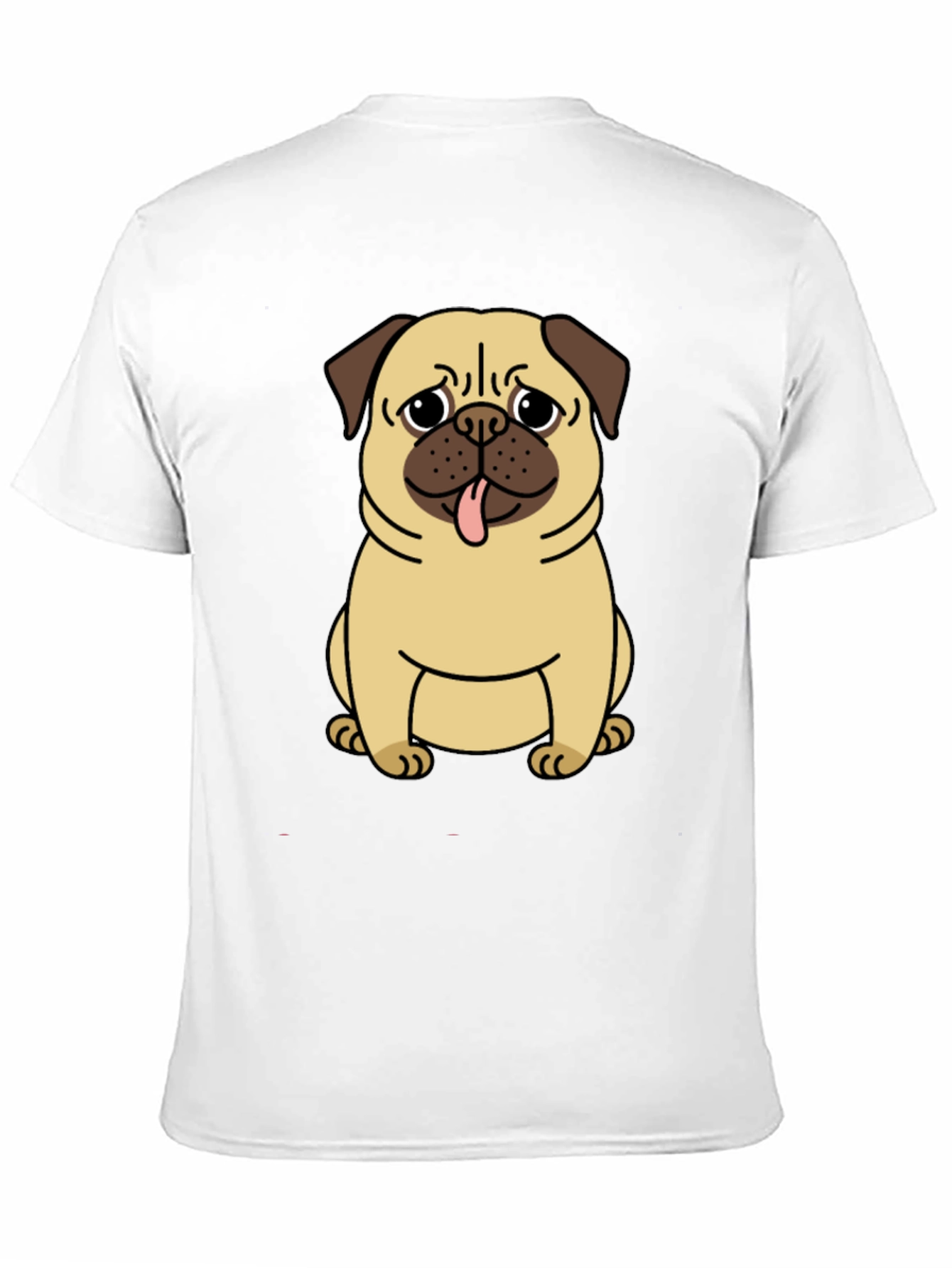Pug Graphic T-Shirt - Mens Black Crew Neck Tee