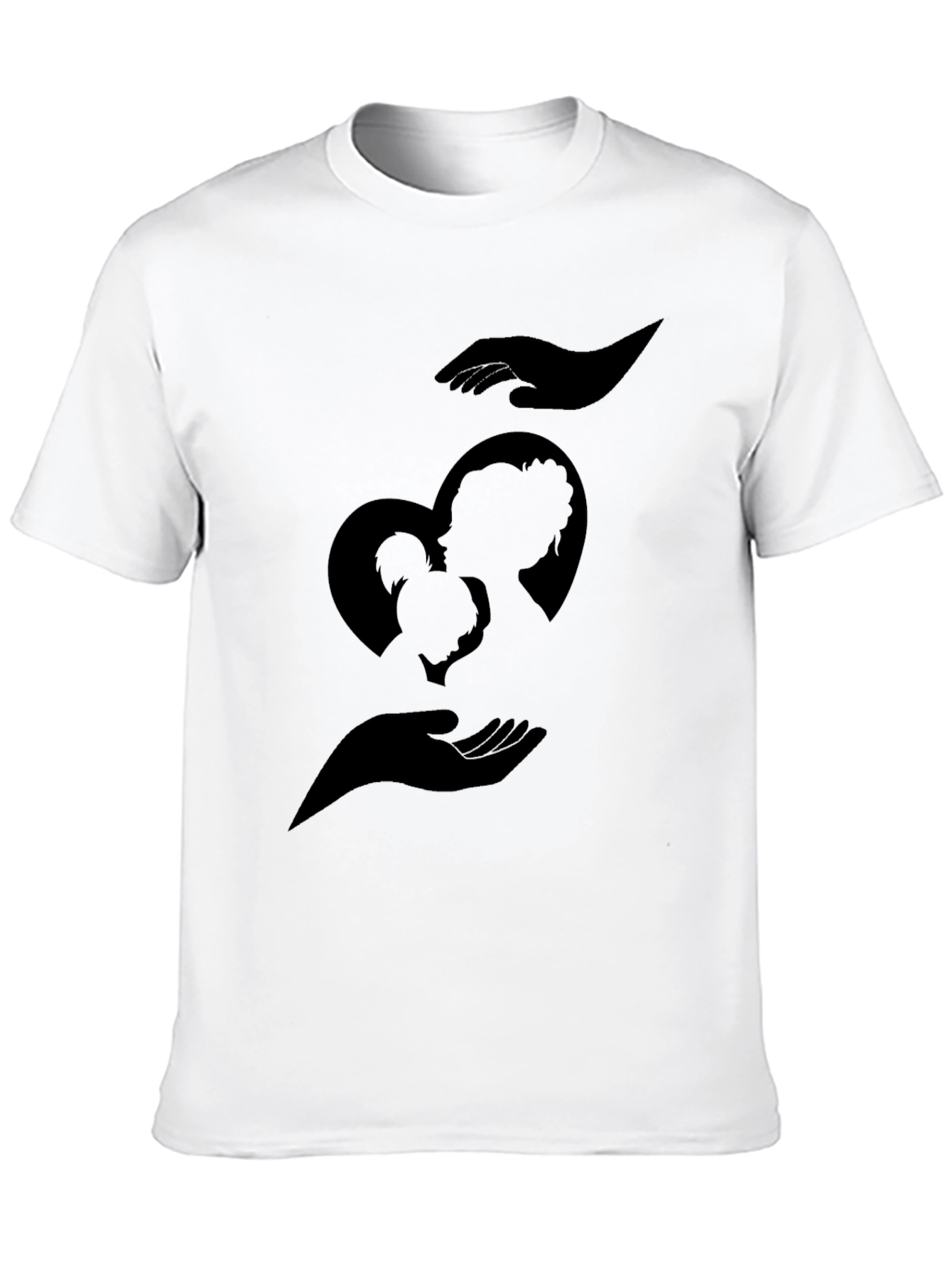 Heart Hands Family Graphic Tee - Black