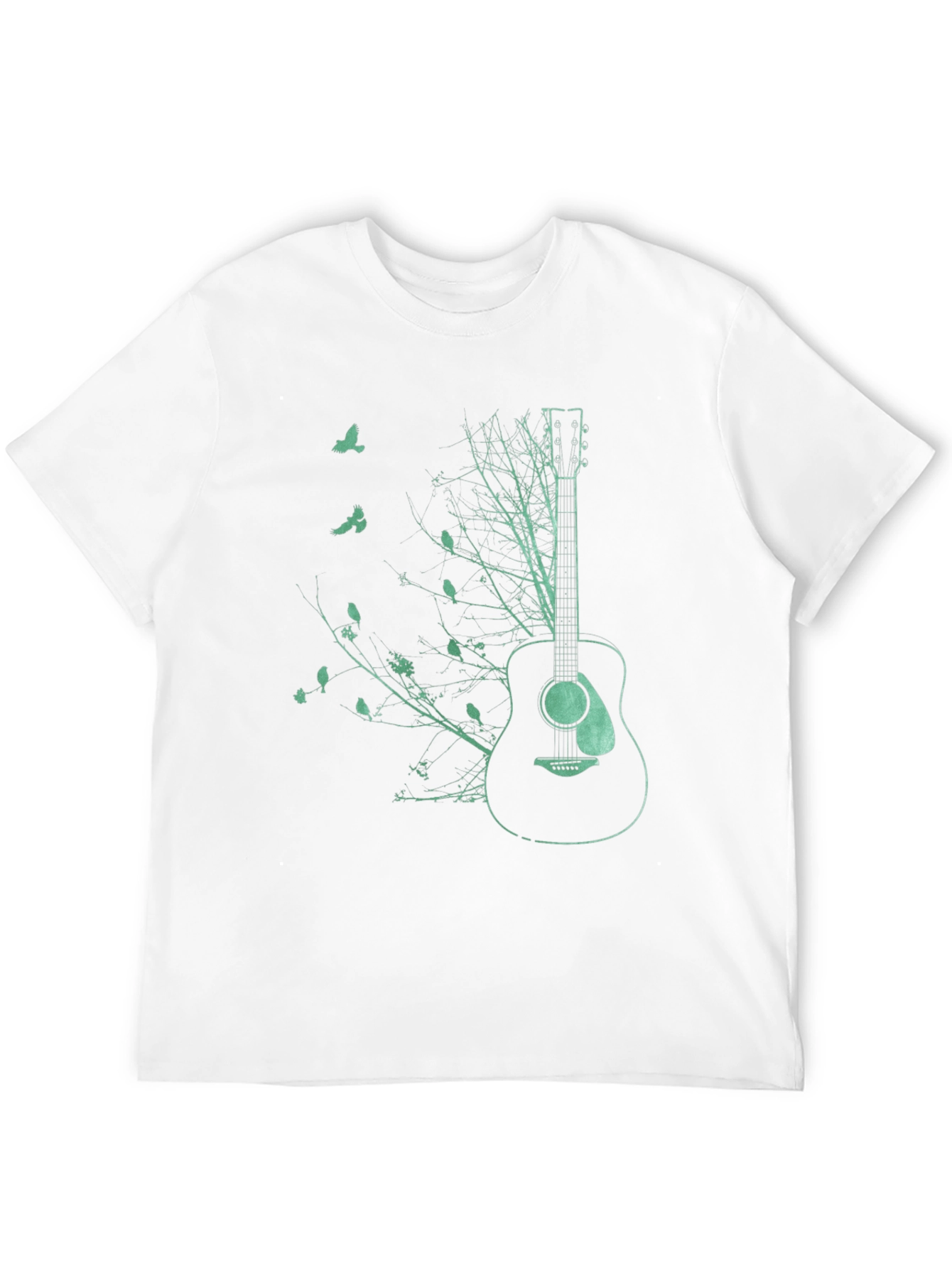 Guitar & Nature Graphic Tee - Black