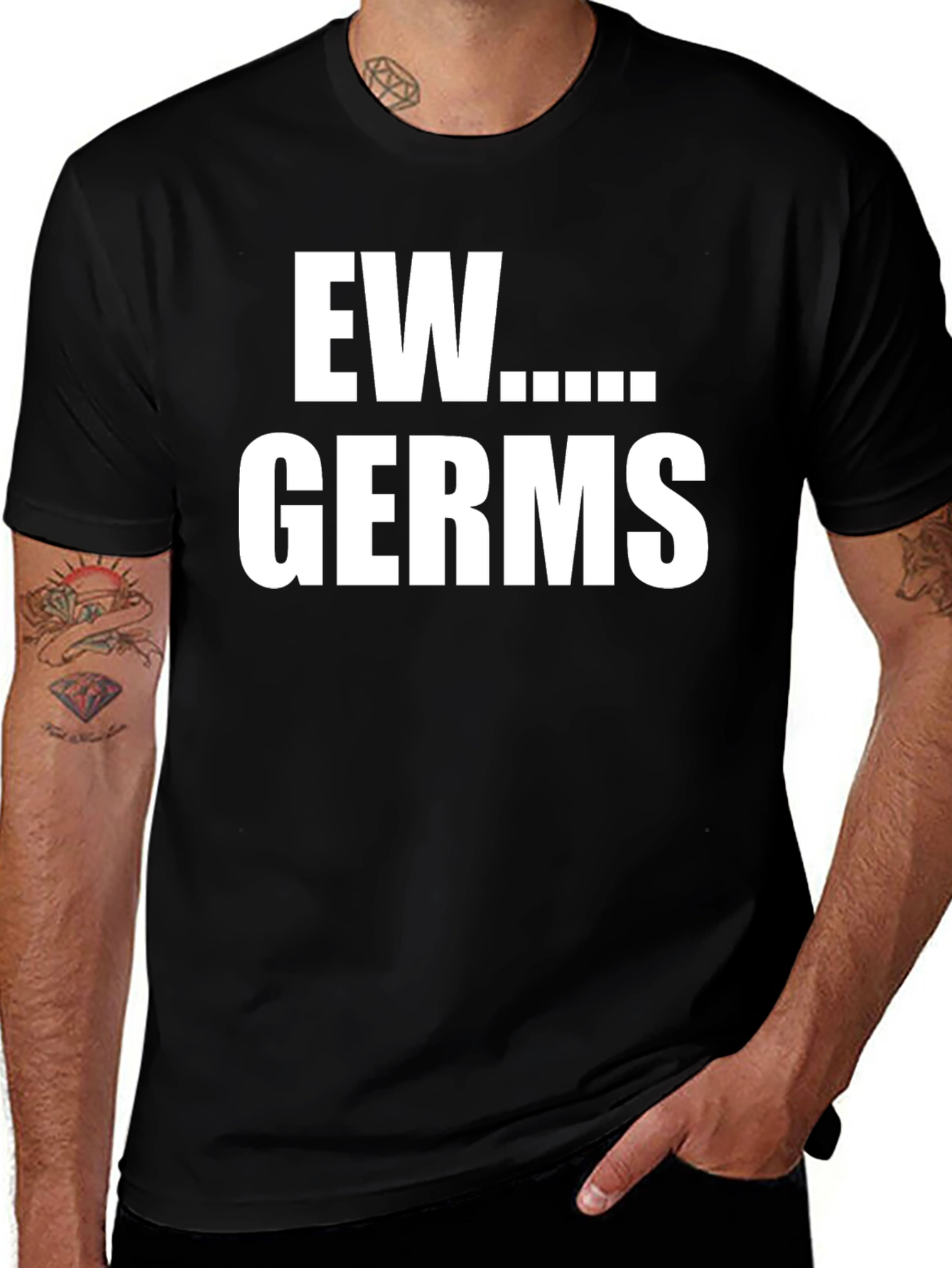 Ew Germs Graphic T-Shirt -  Novelty Tee