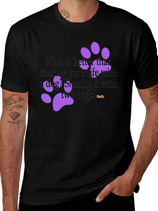 Dog Lover T-Shirt - Share Life With Two Dogs Tee