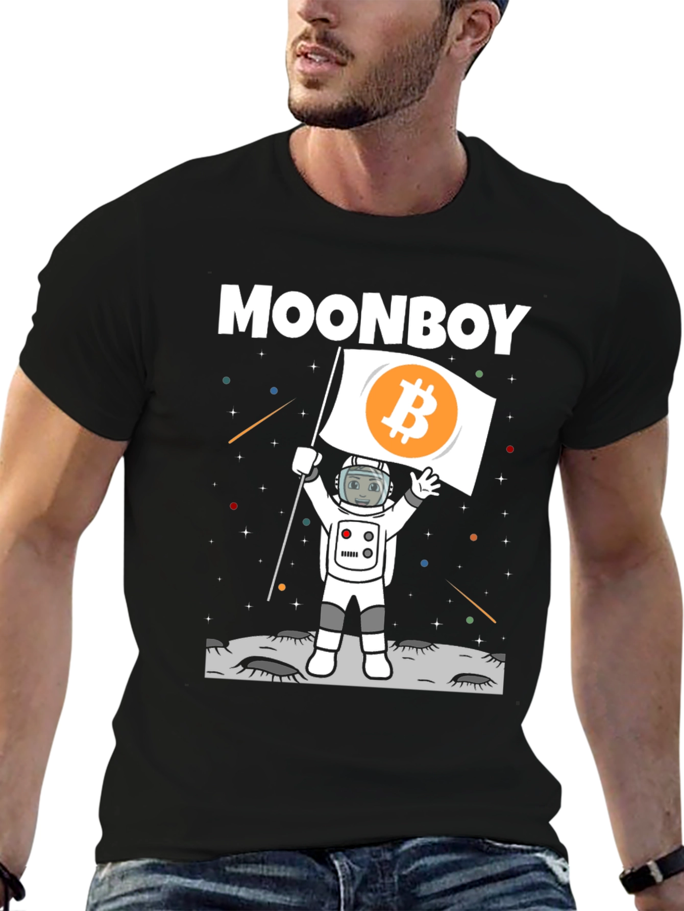Moonboy Bitcoin Astronaut T-Shirt - Crypto Tee