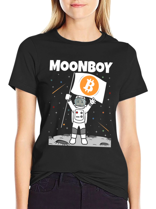 Moonboy Bitcoin Astronaut T-Shirt - Crypto Tee