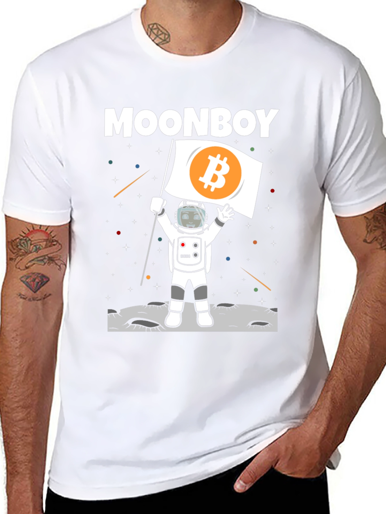 Moonboy Bitcoin Astronaut T-Shirt - Crypto Tee