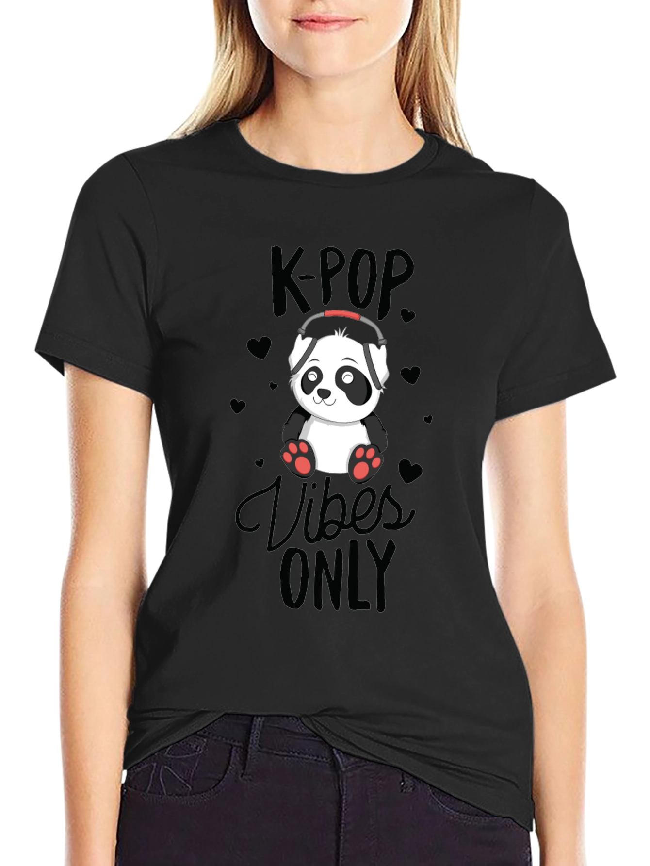K-POP Vibes Only Panda T-Shirt