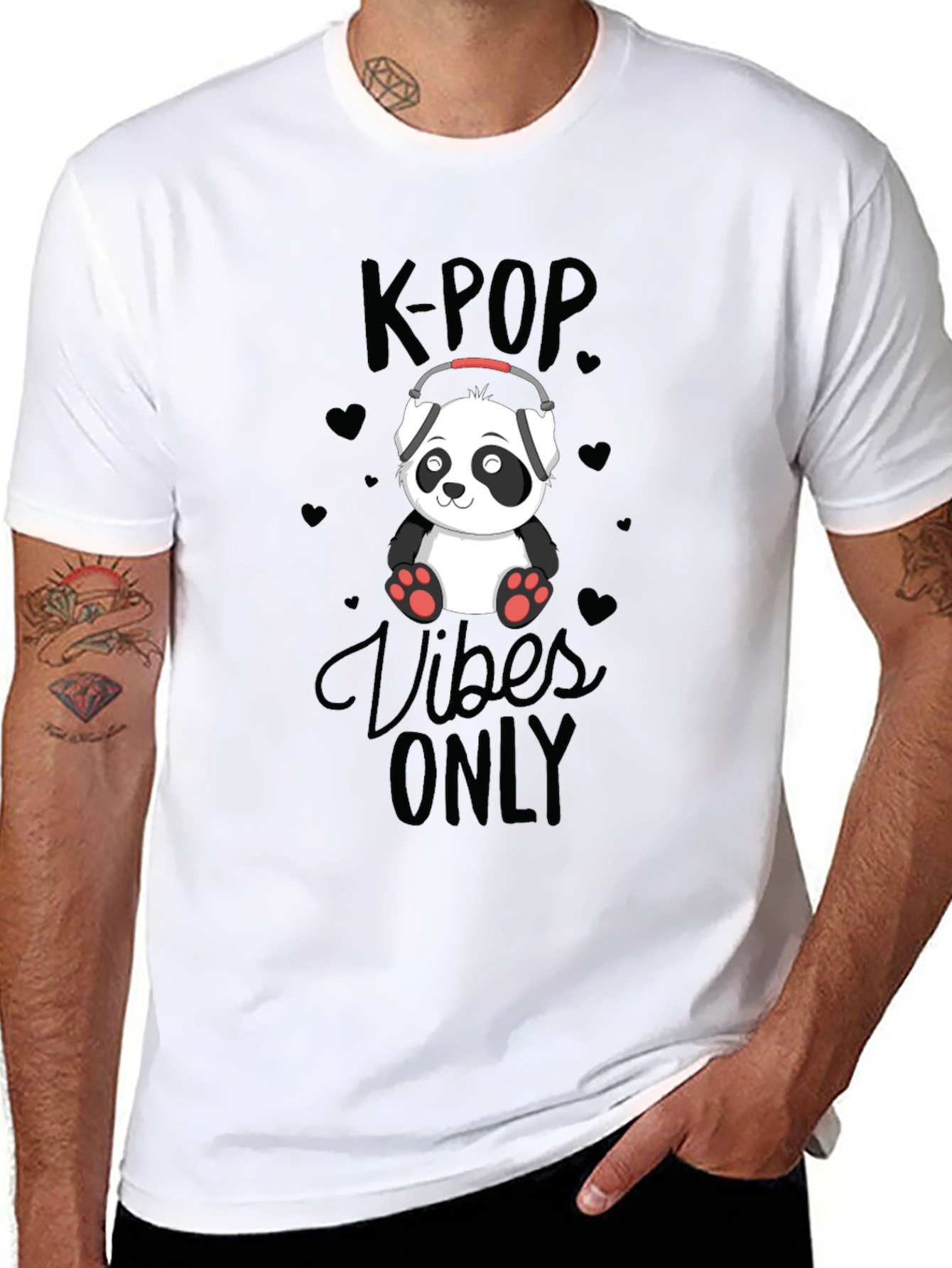 K-POP Vibes Only Panda T-Shirt