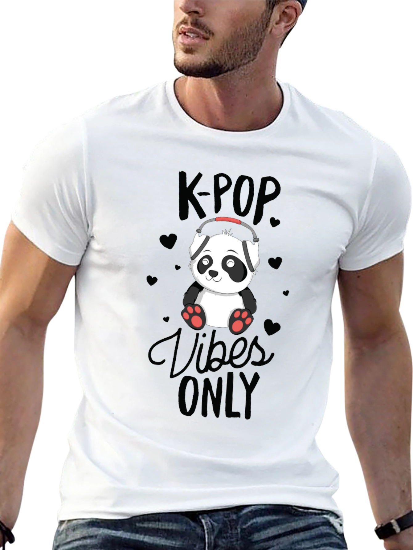 K-POP Vibes Only Panda T-Shirt