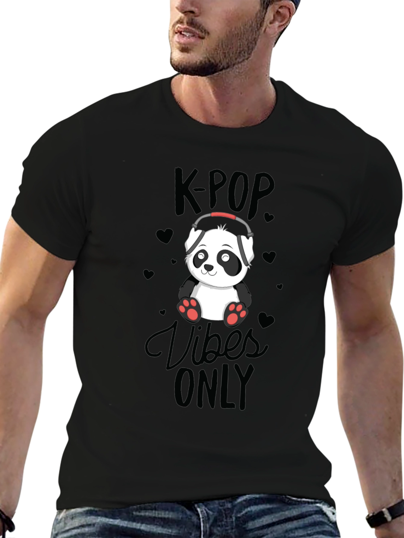 K-POP Vibes Only Panda T-Shirt
