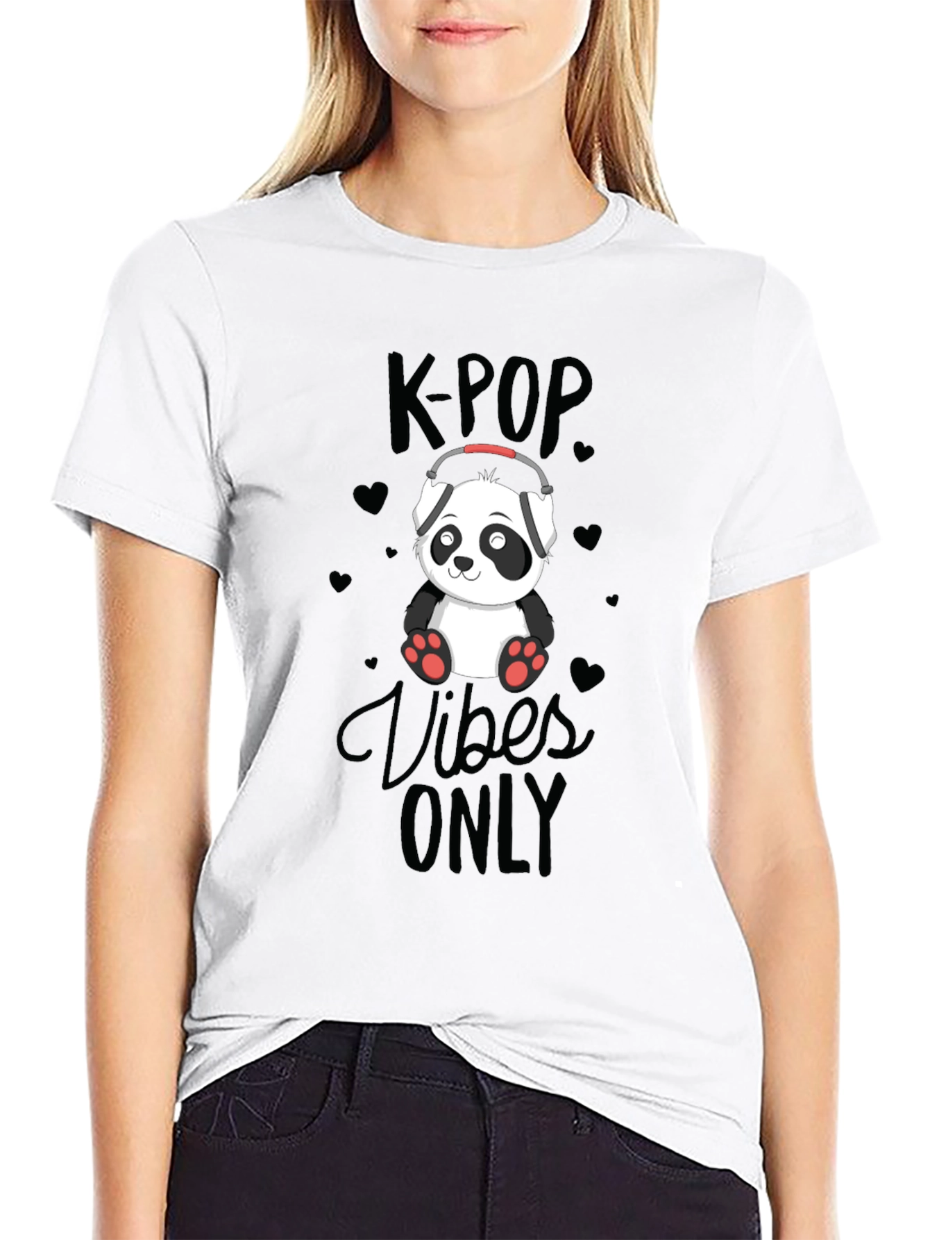 K-POP Vibes Only Panda T-Shirt