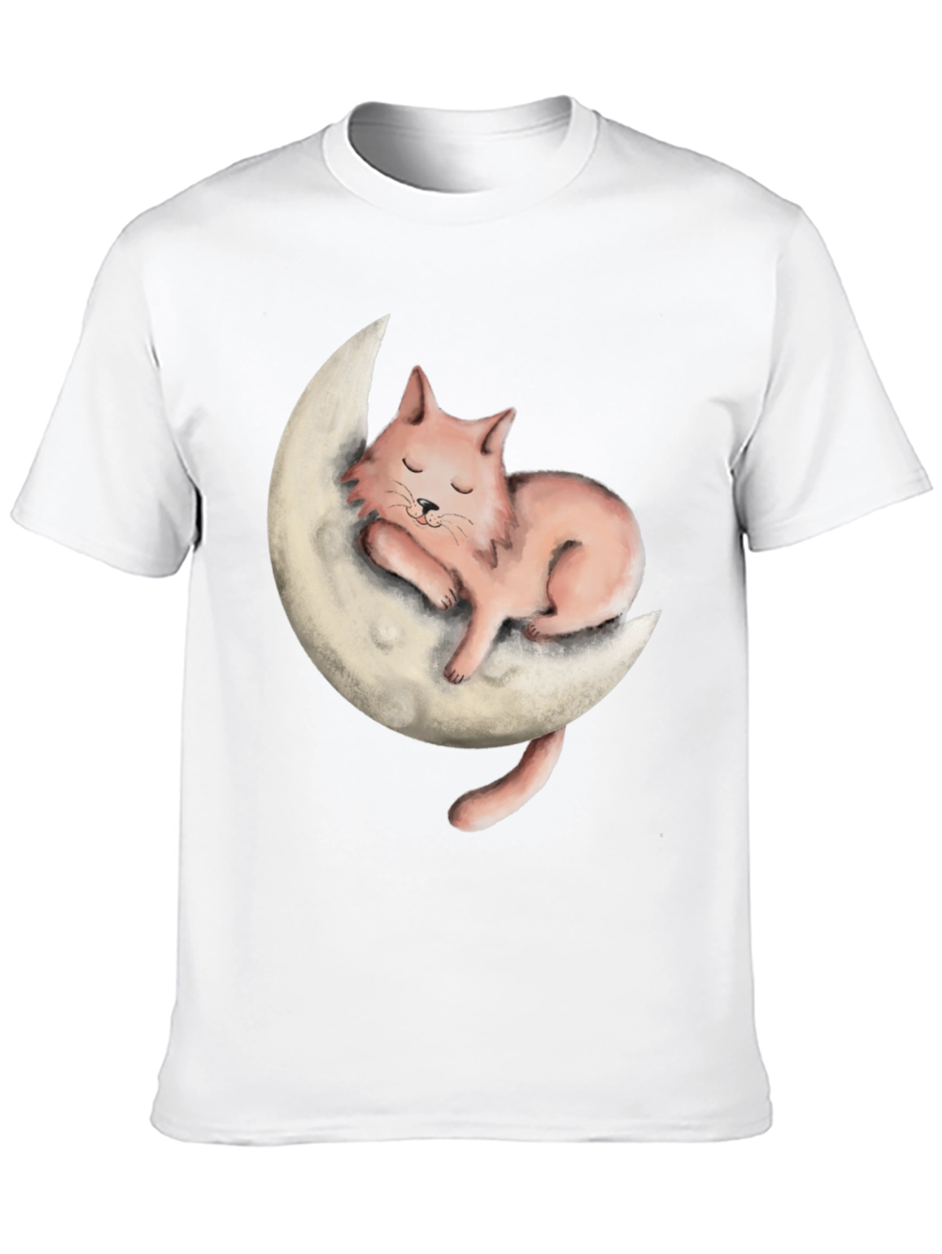 Cat on Moon Graphic Tee - Relaxed Fit