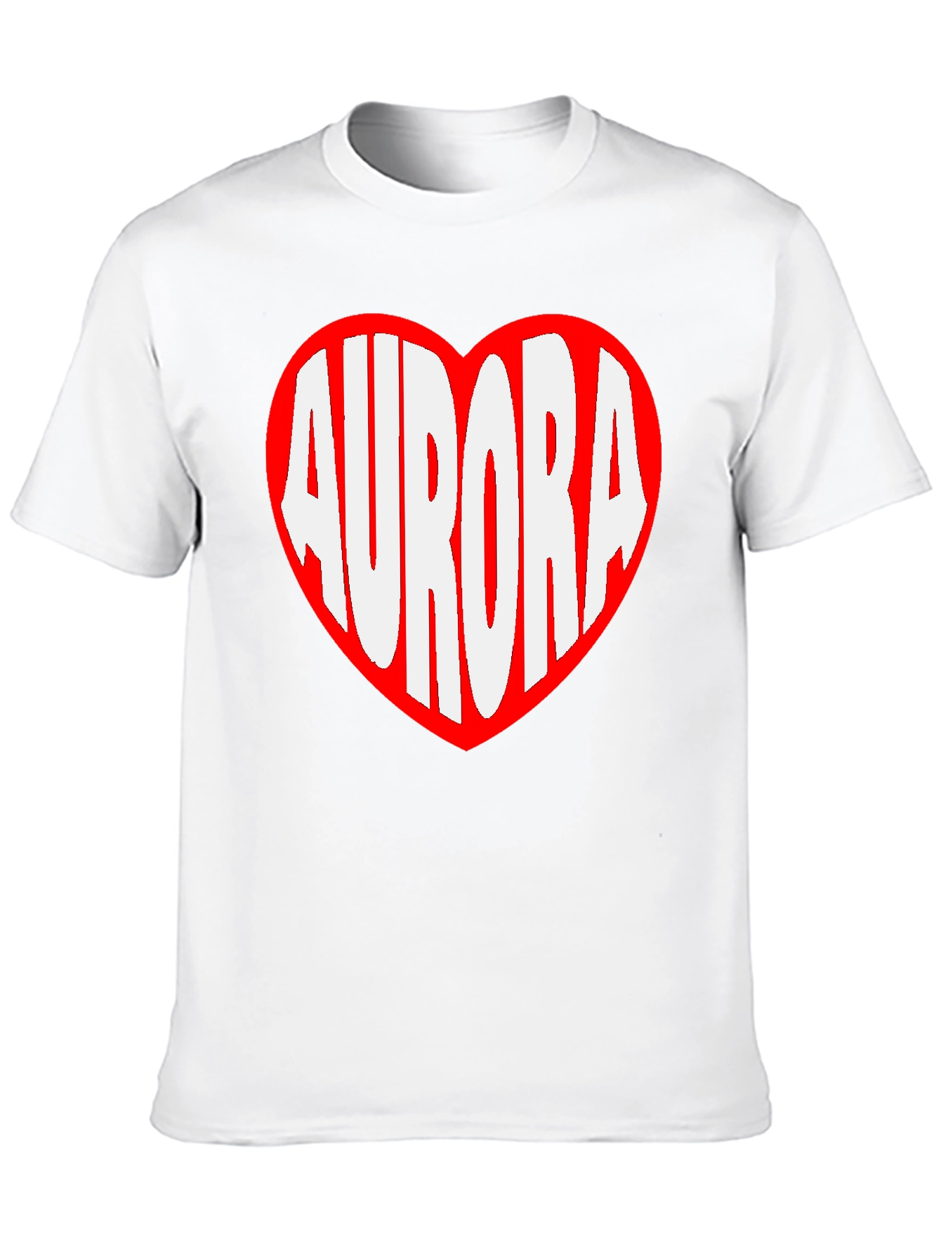 Aurora Heart Graphic Tee - Black Cotton