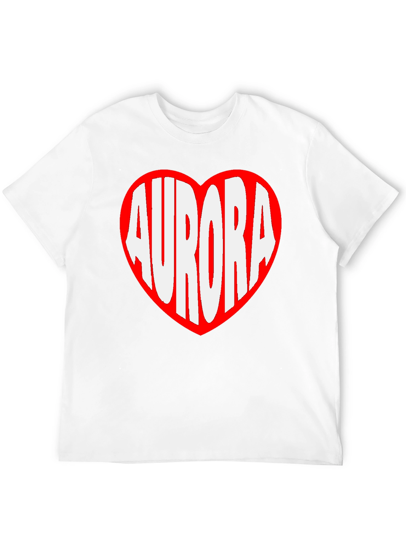 Aurora Heart Graphic Tee - Black Cotton