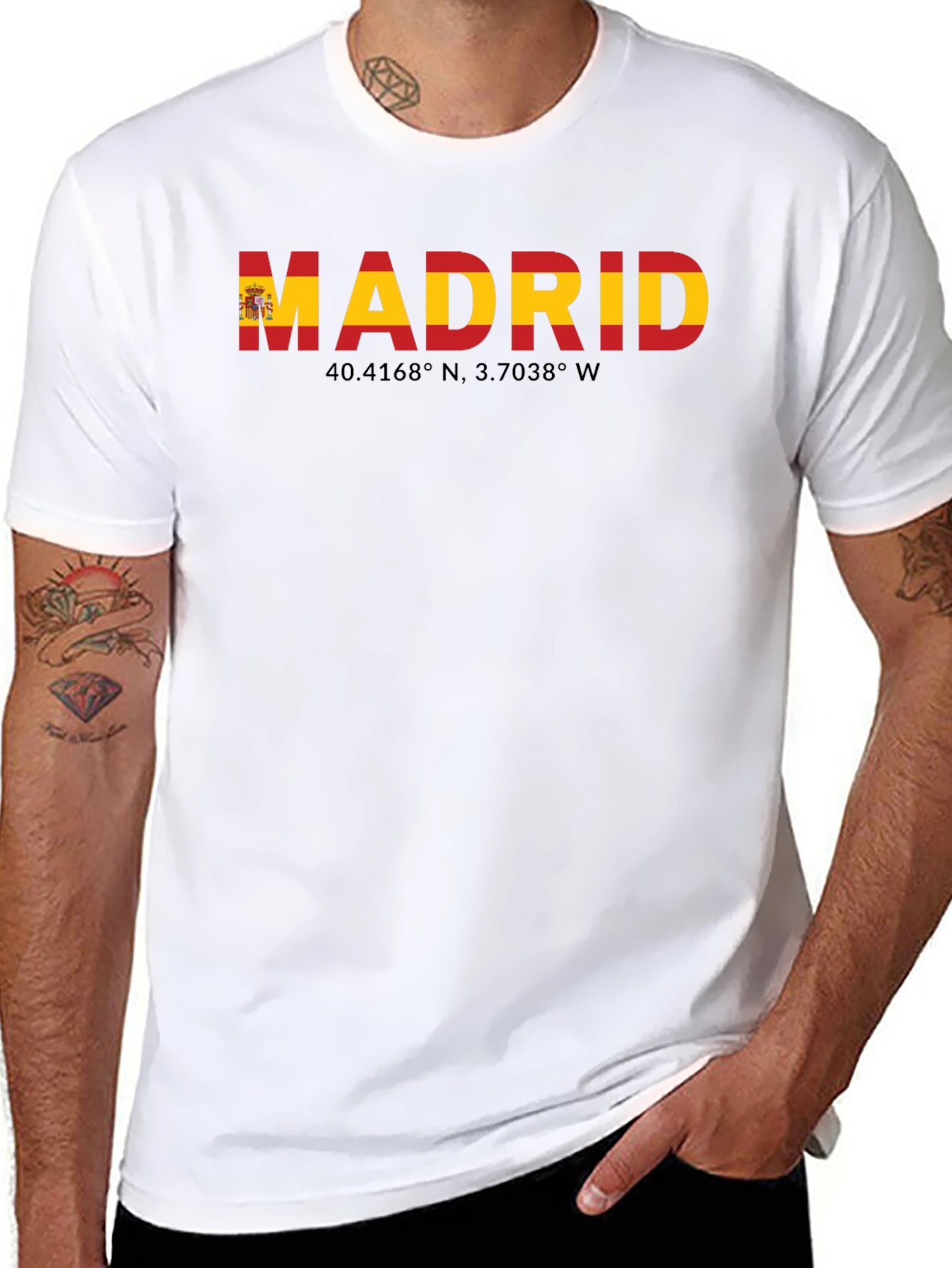 Madrid Spain Flag T-Shirt