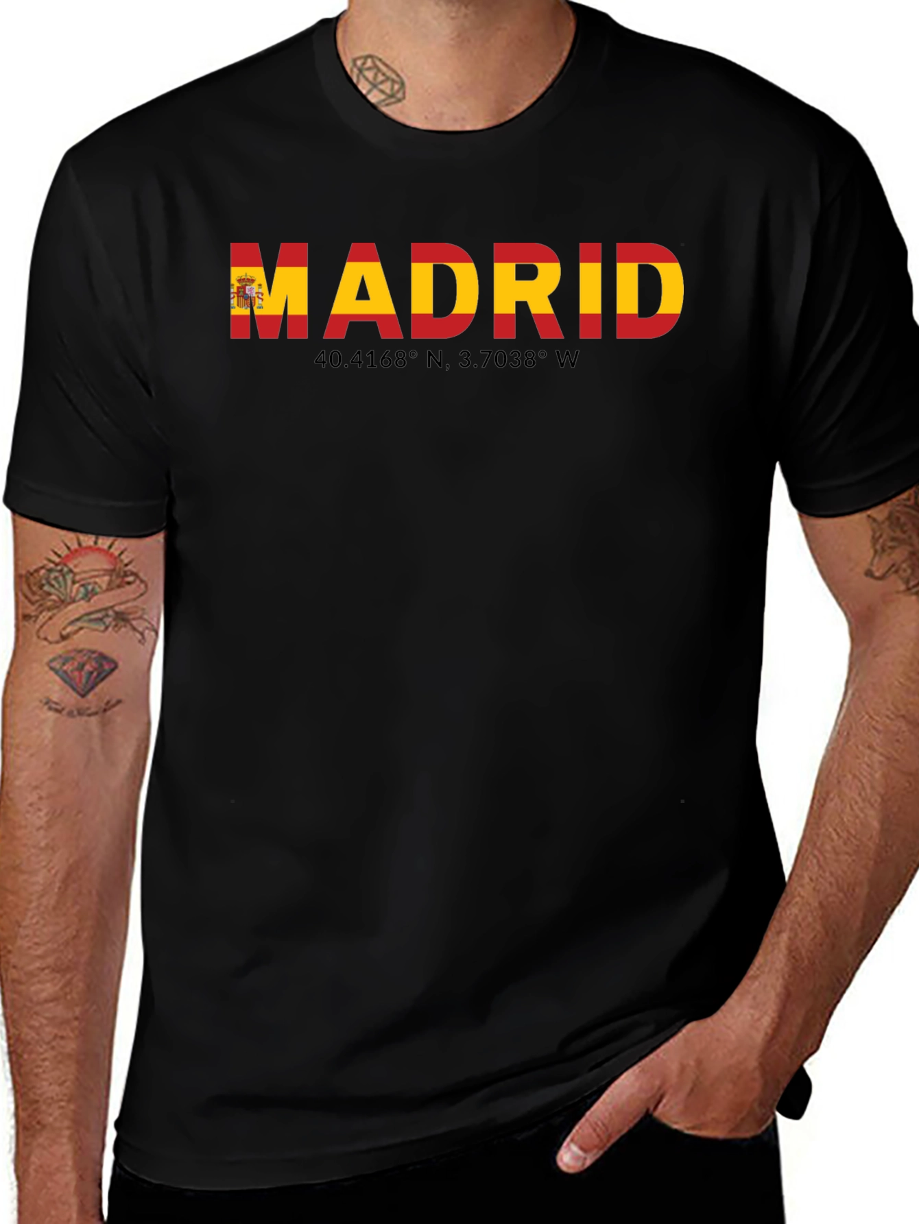 Madrid Spain Flag T-Shirt