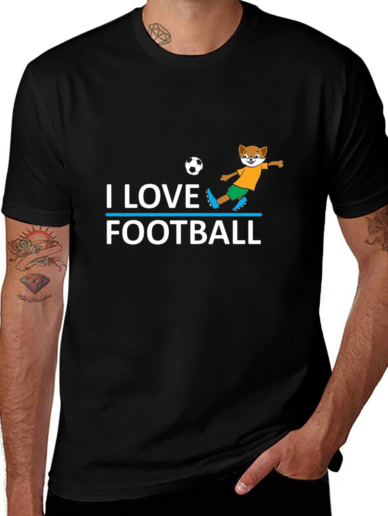 I Love Football T-Shirt - Soccer Fox