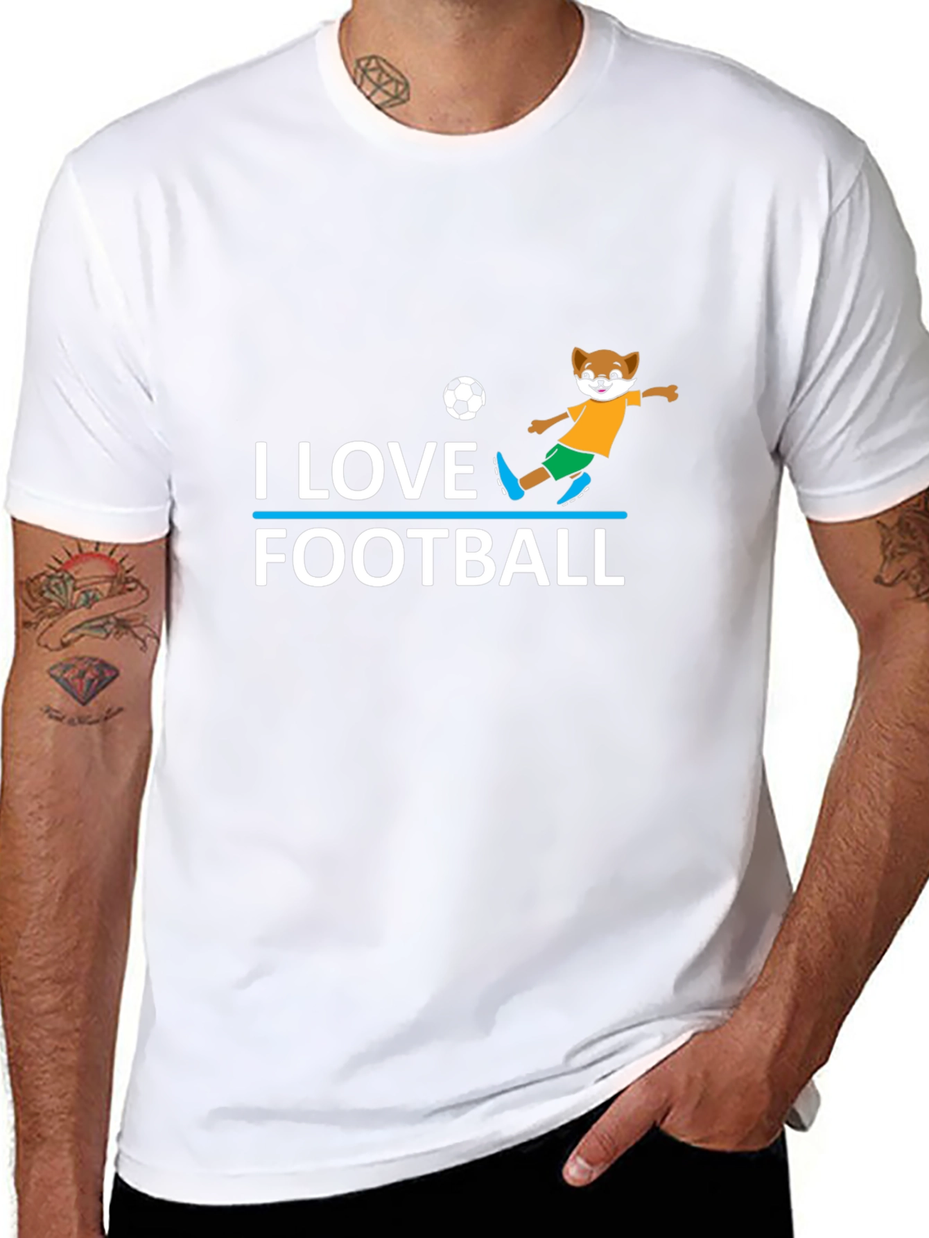 I Love Football T-Shirt - Soccer Fox