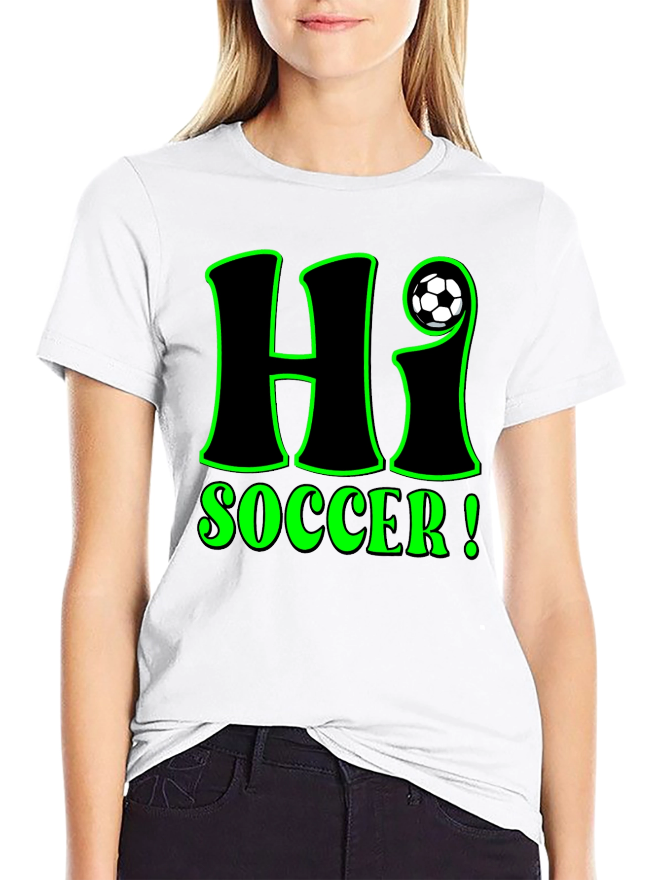 Hi Soccer! Graphic T-Shirt - Black