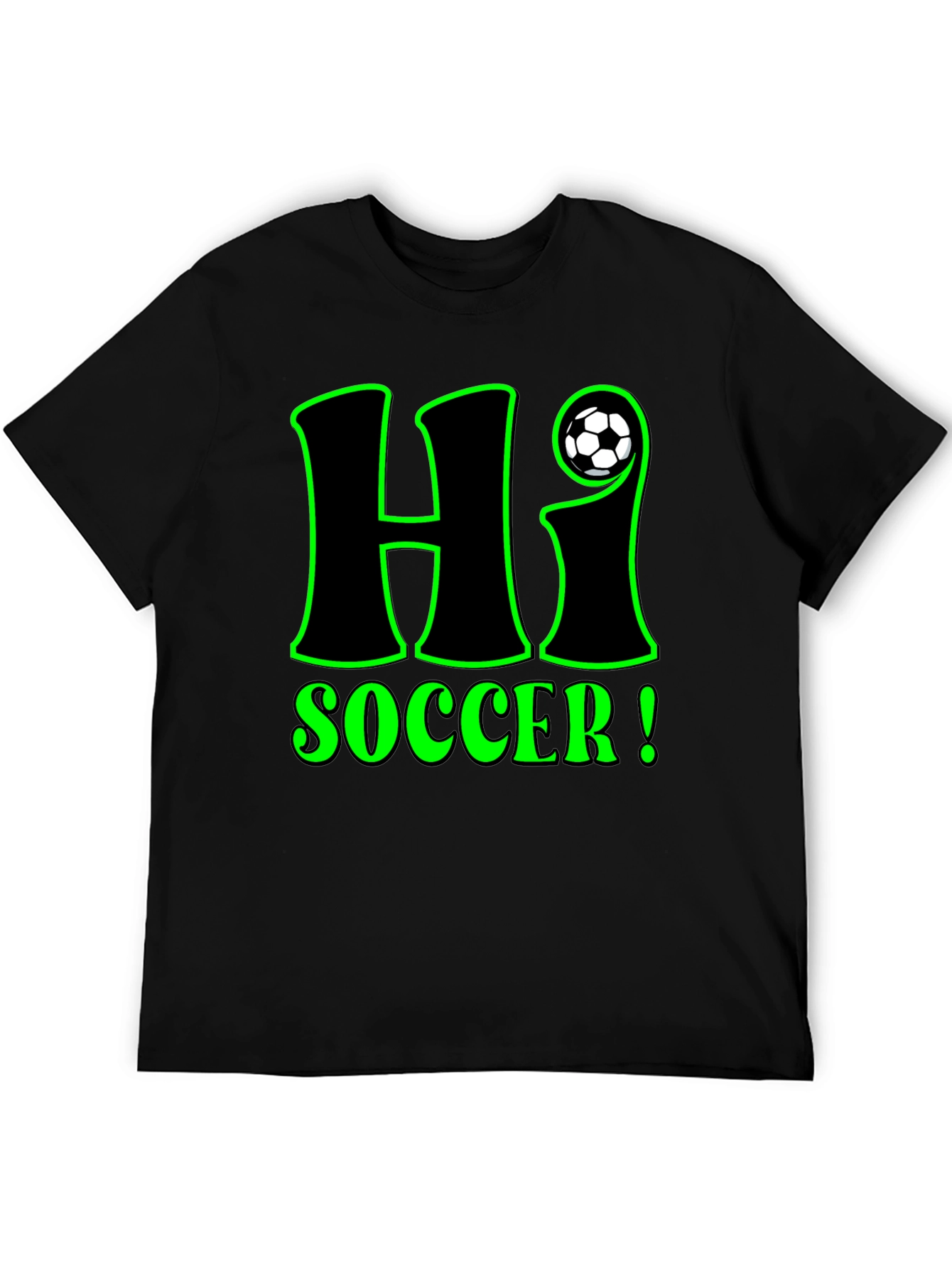 Hi Soccer! Graphic T-Shirt - Black