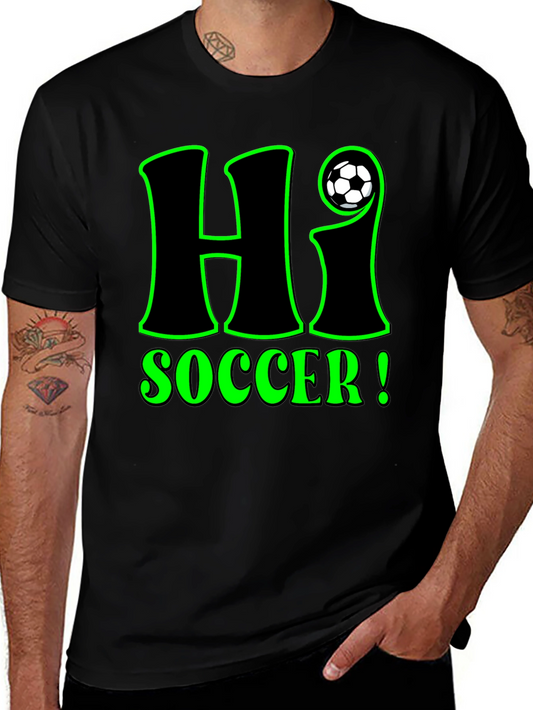 Hi Soccer! Graphic T-Shirt - Black