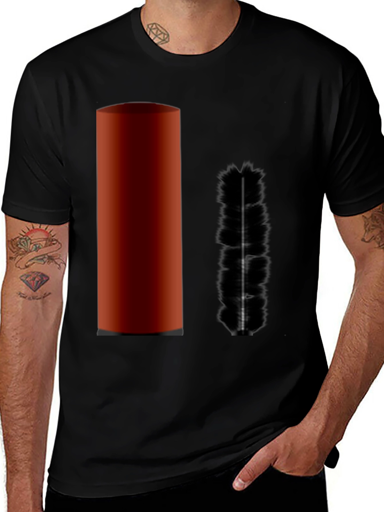 Plunger & Brush Graphic Black T-Shirt