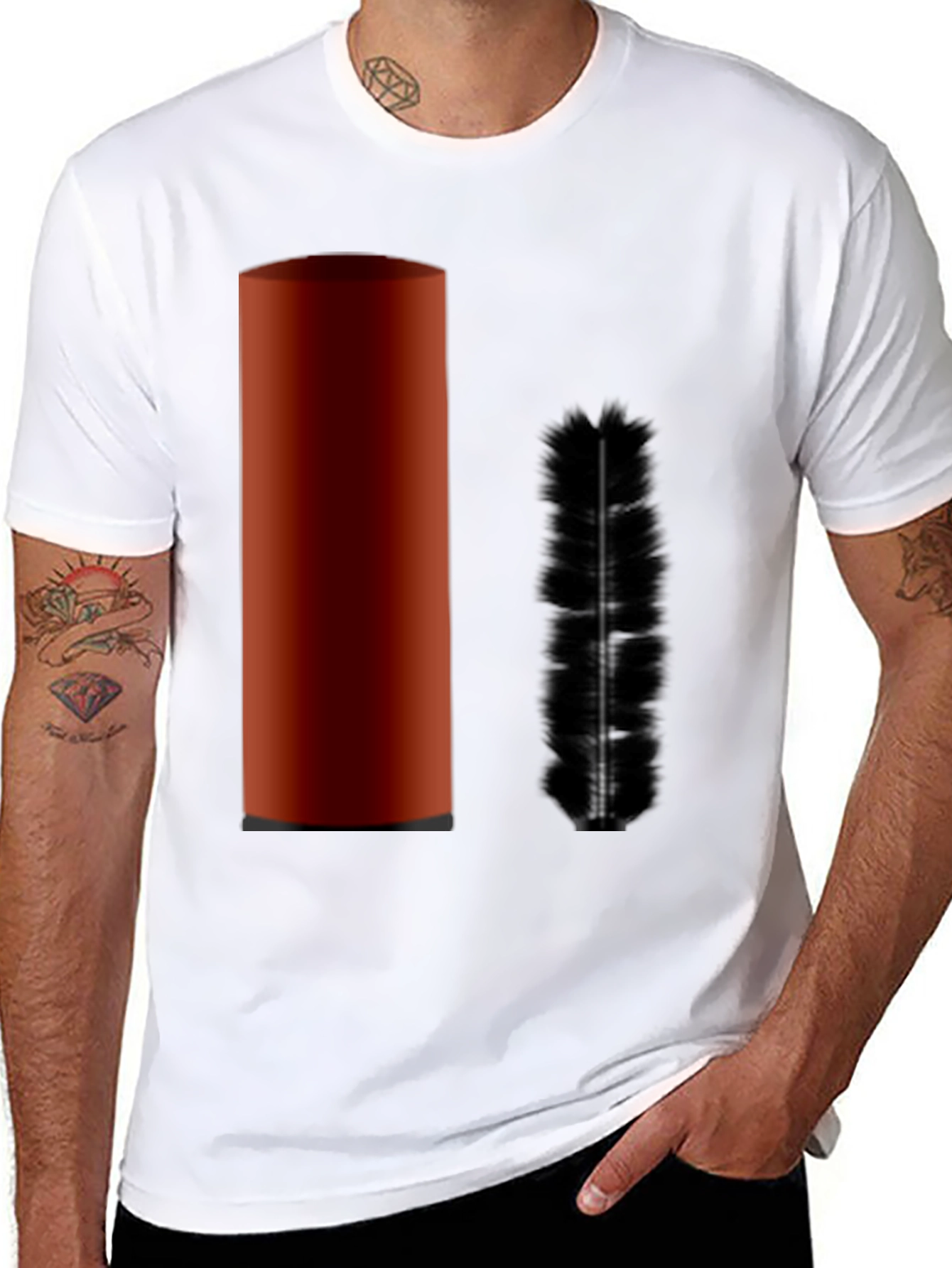 Plunger & Brush Graphic Black T-Shirt