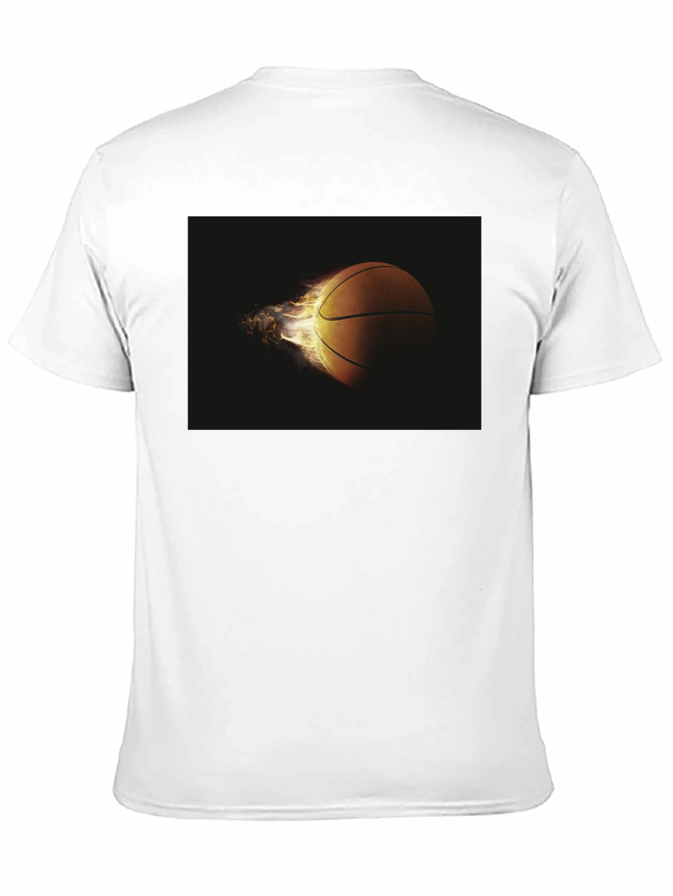 Flaming Basketball Graphic Tee - Cool Sporty Design