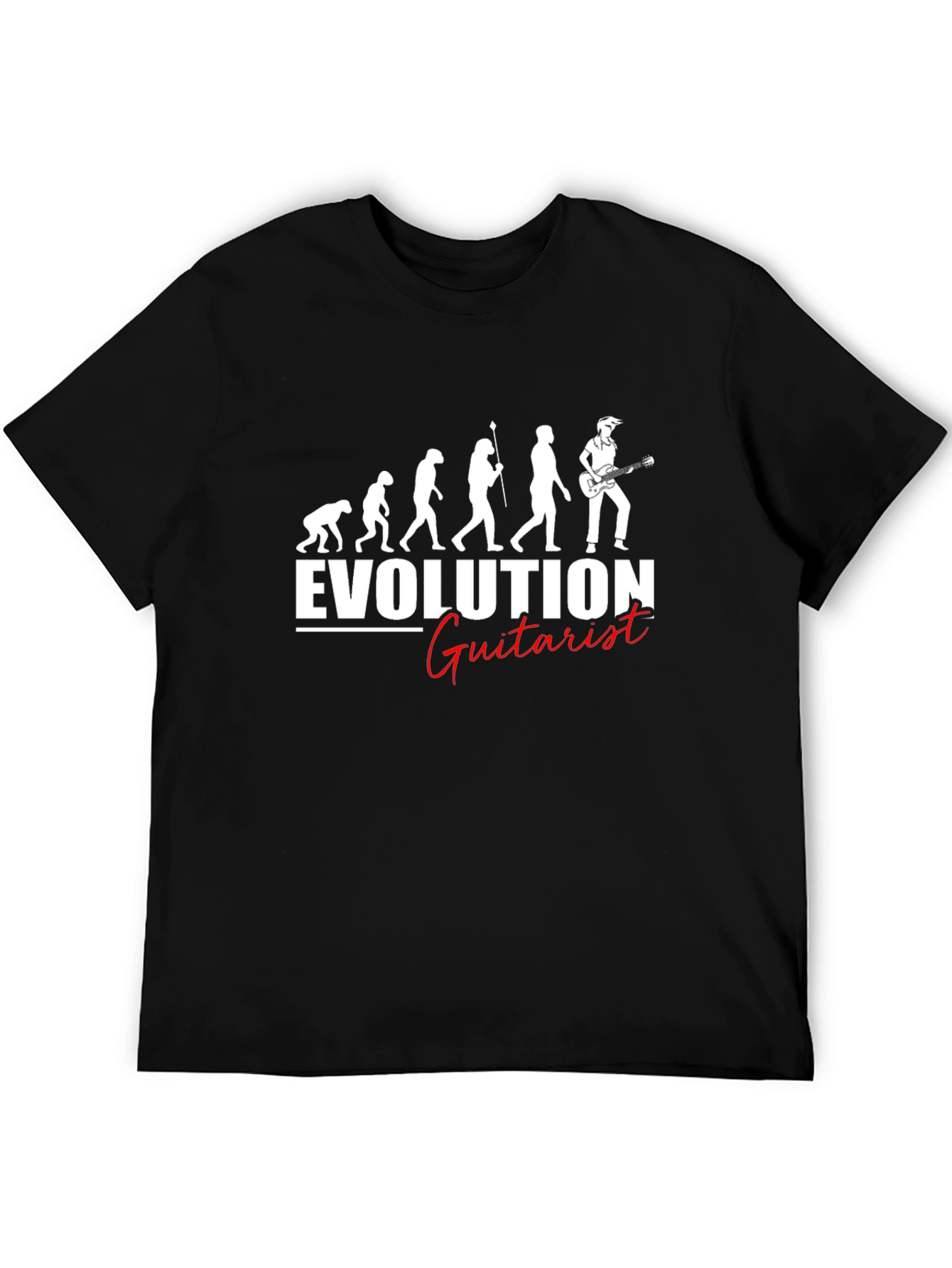 Evolution of Guitarist Black T-Shirt