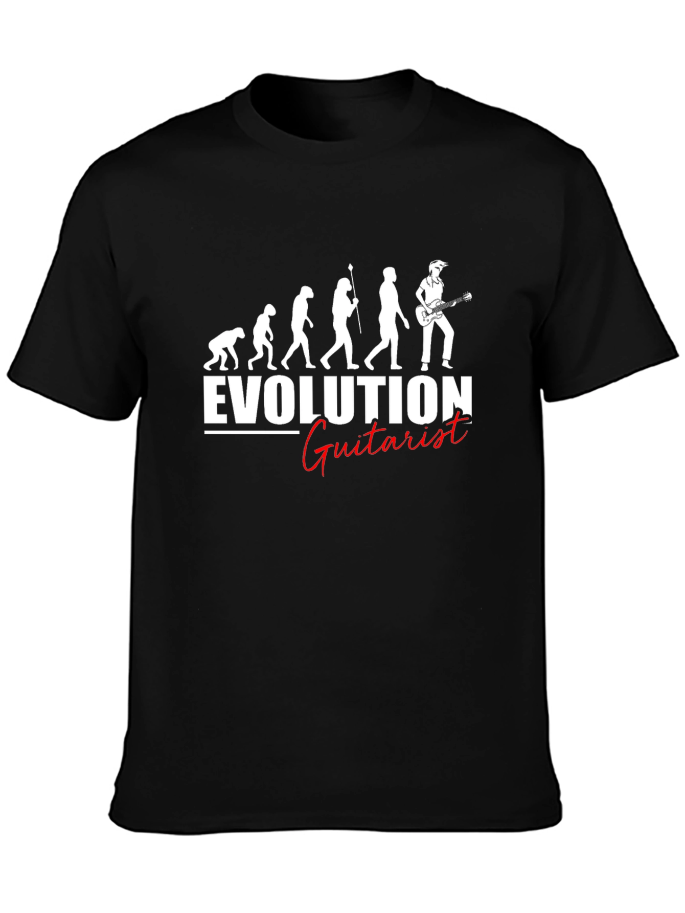 Evolution of Guitarist Black T-Shirt
