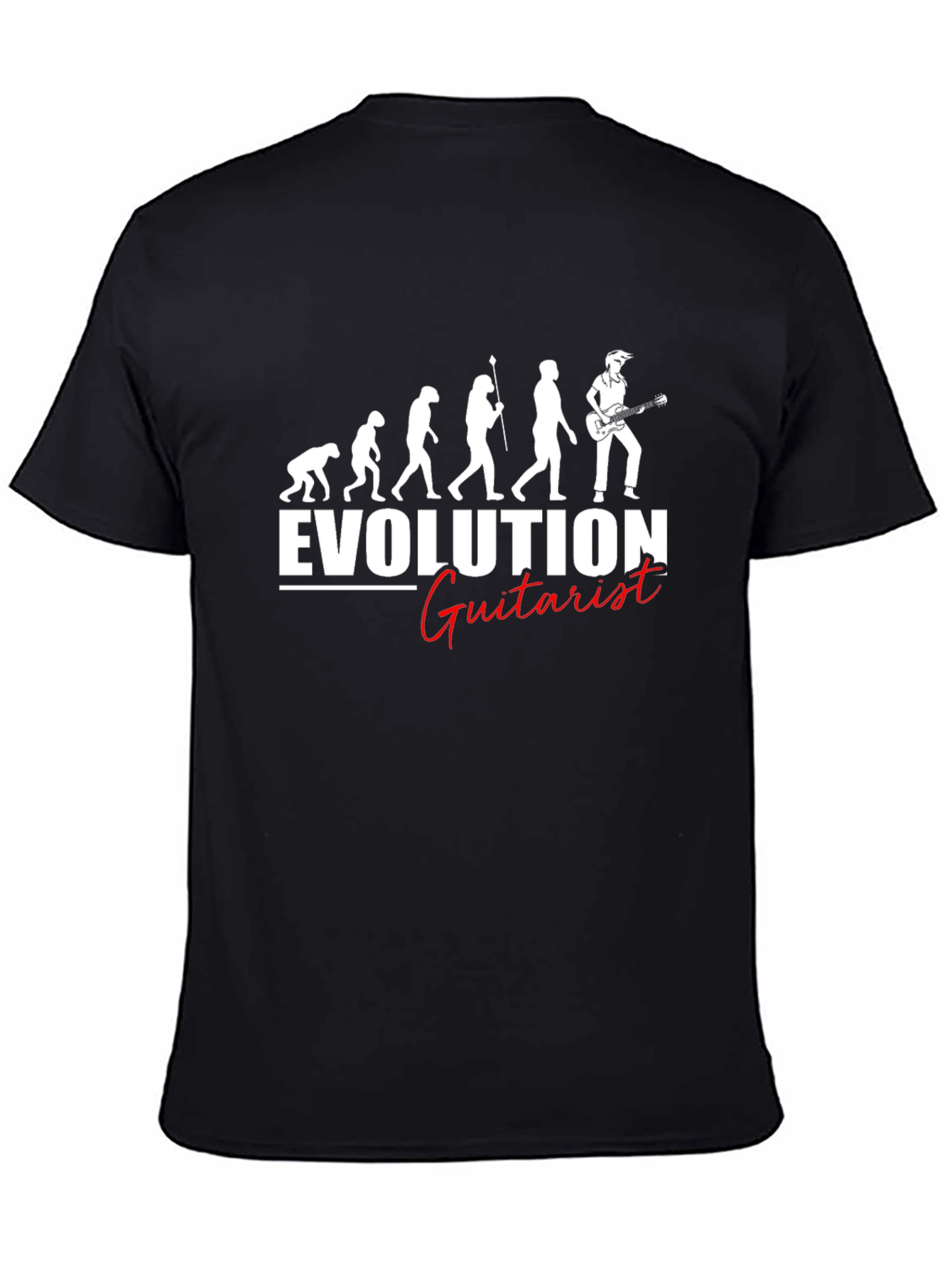 Evolution of Guitarist Black T-Shirt
