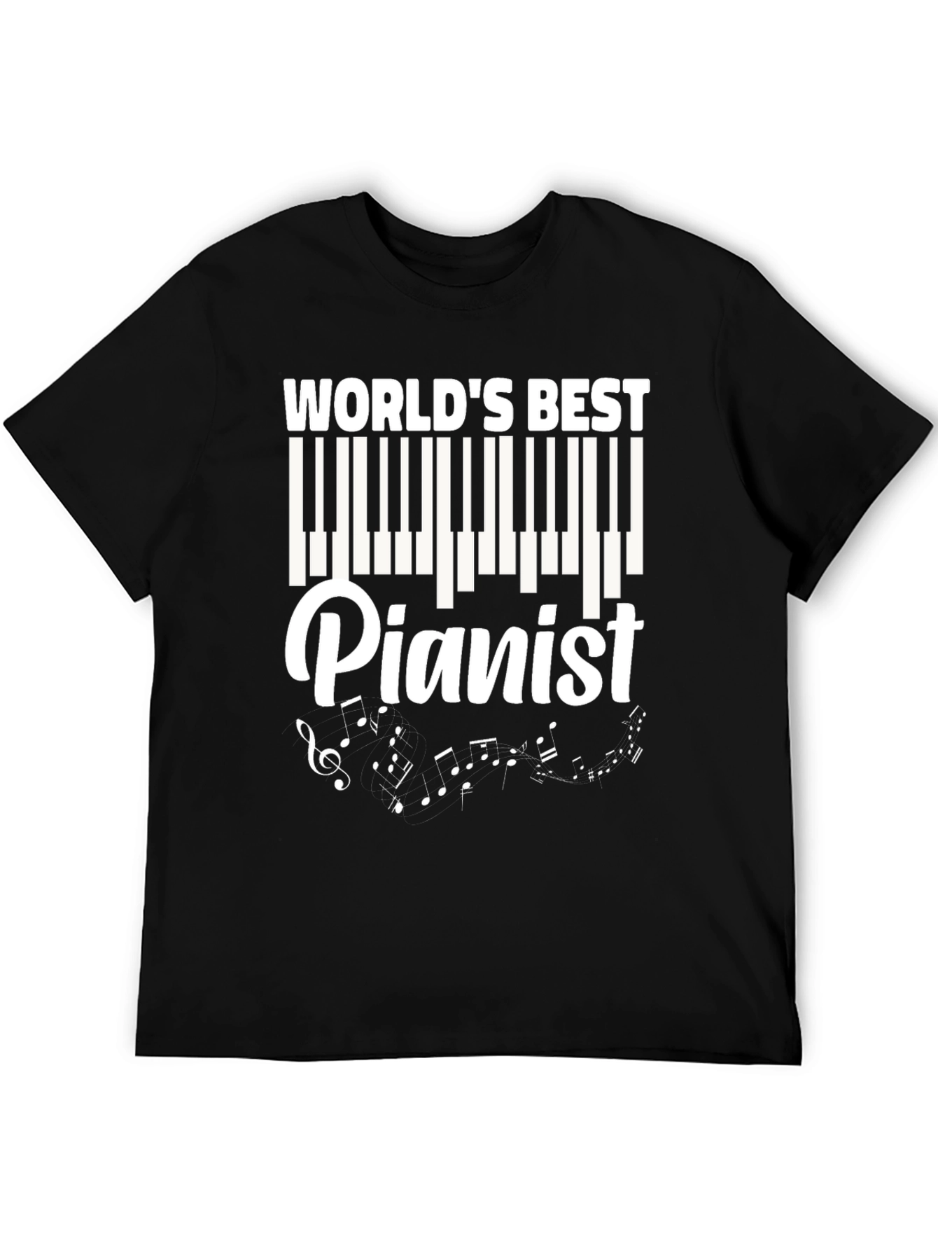 Worlds Best Pianist T-Shirt - Music Lover Tee