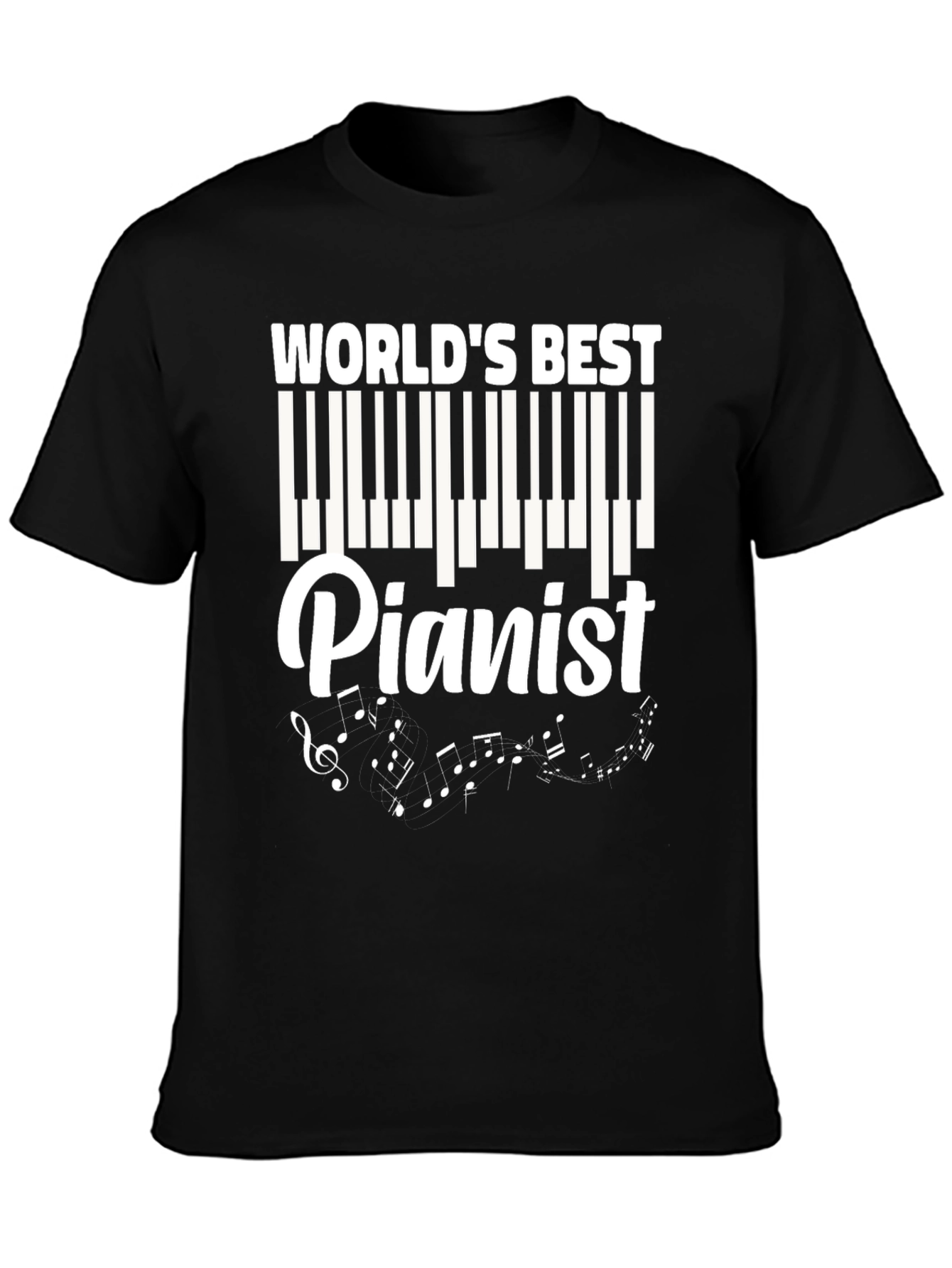 Worlds Best Pianist T-Shirt - Music Lover Tee