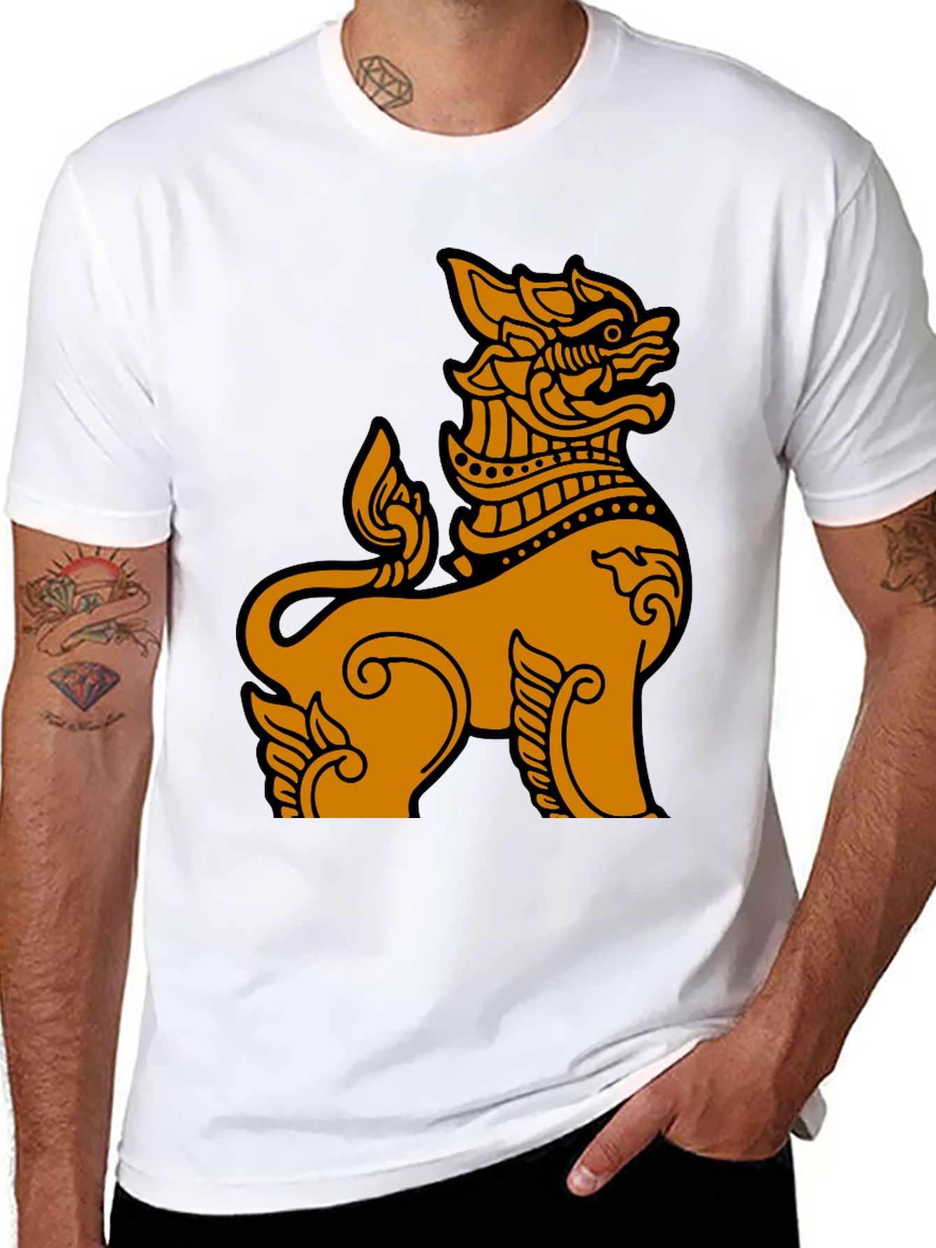 Thai Lion Graphic Tee - Unique Design