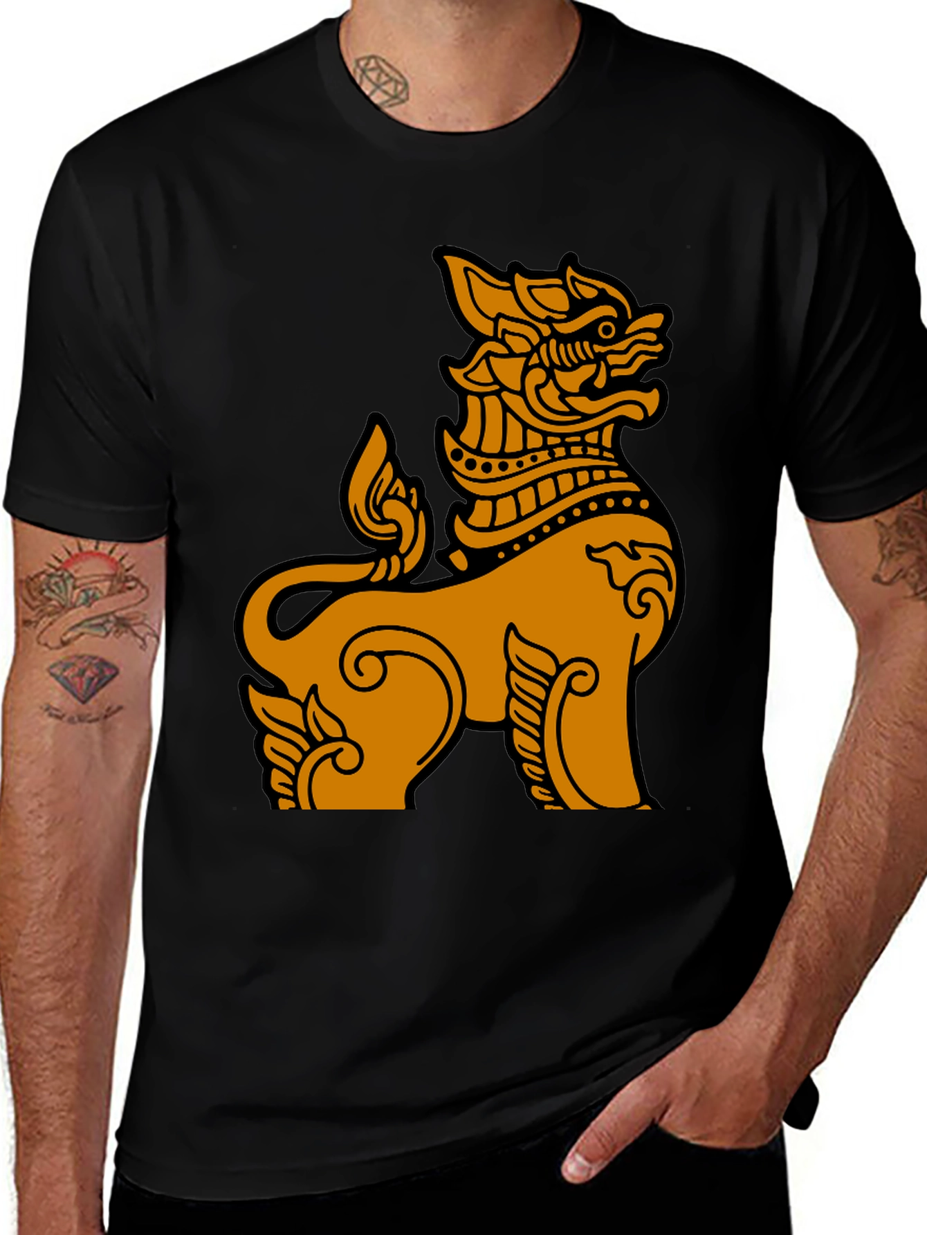 Thai Lion Graphic Tee - Unique Design