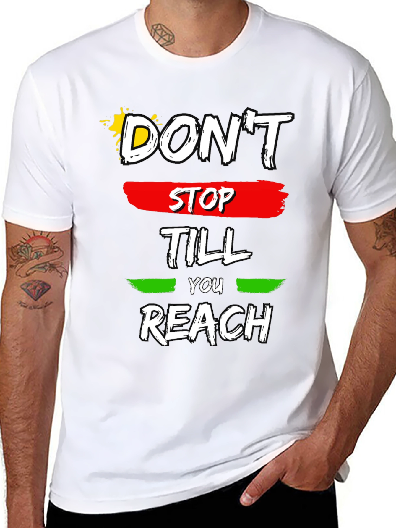 Motivational Dont Stop Till You Reach Graphic Tee