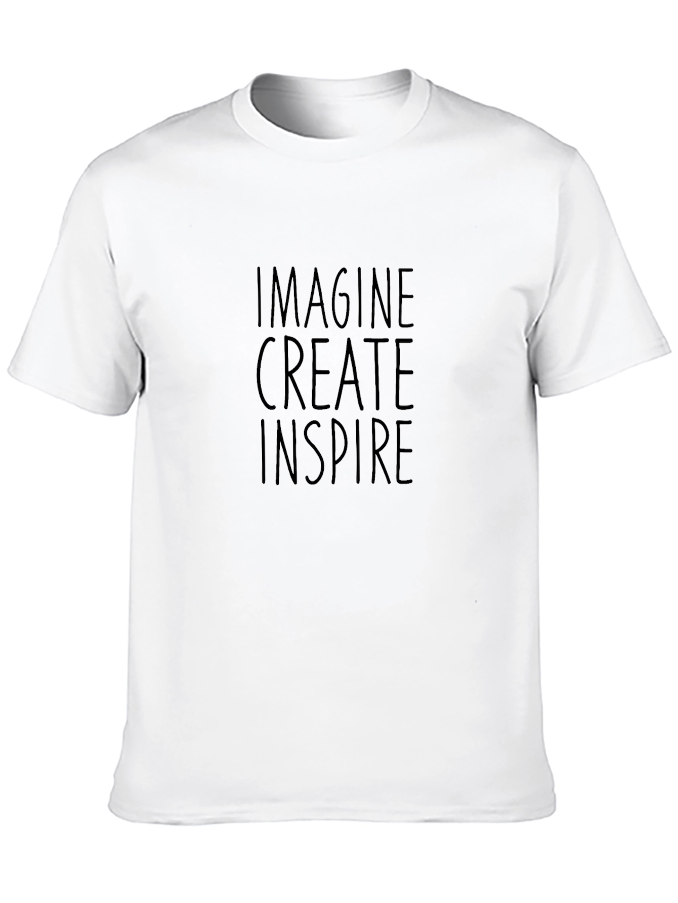 Inspire Black Tee - Imagine Create Inspire Shirt