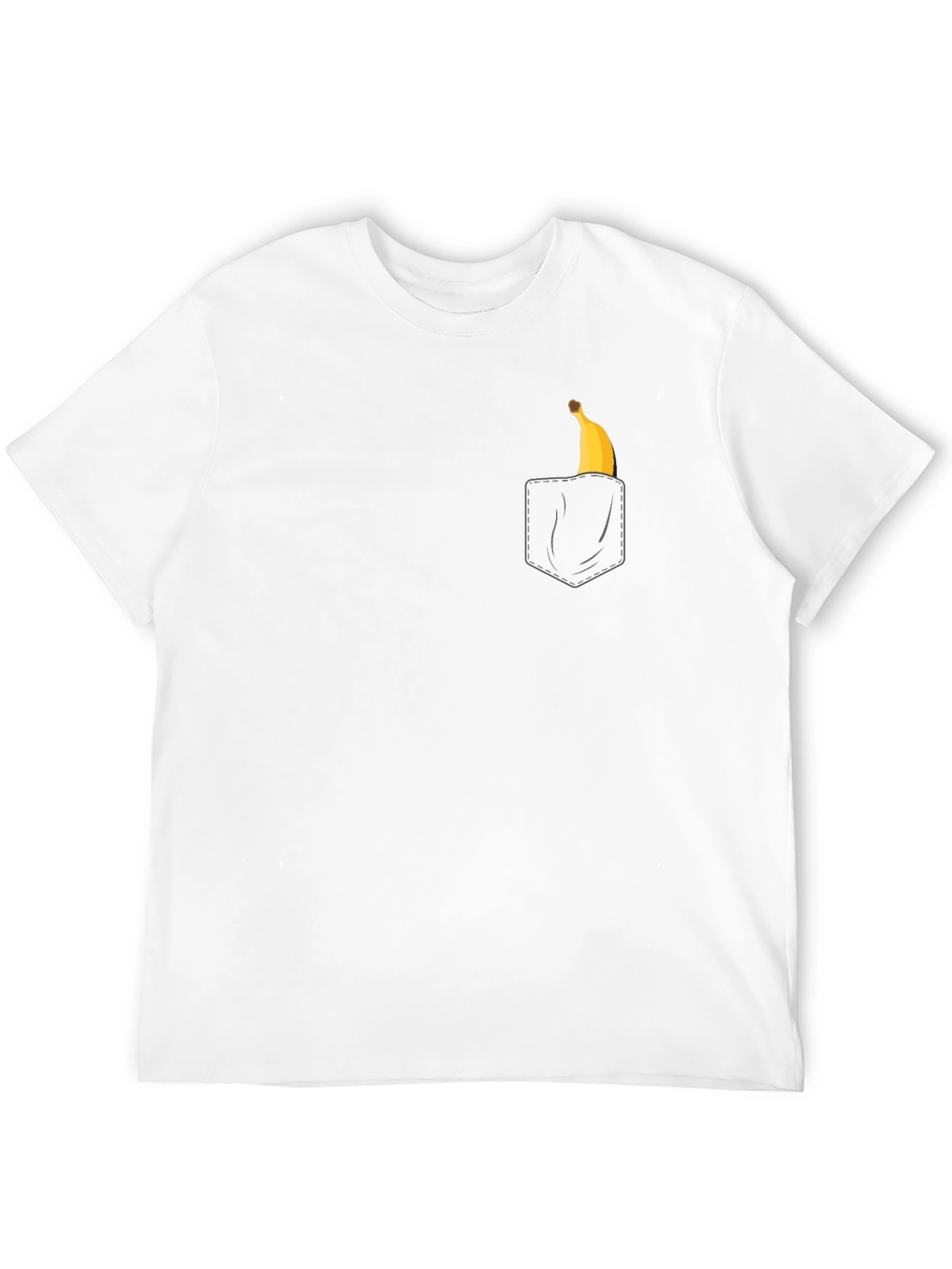 Banana Pocket Graphic Tee - Casual Black T-Shirt