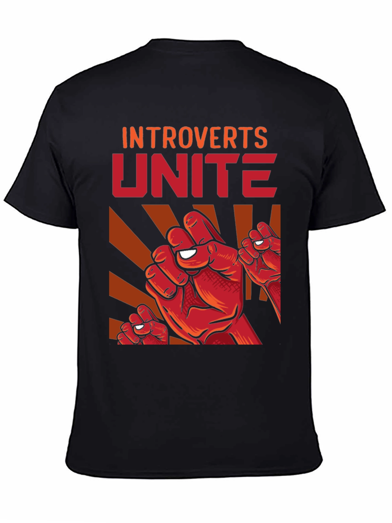 Introverts Unite Black Graphic Tee