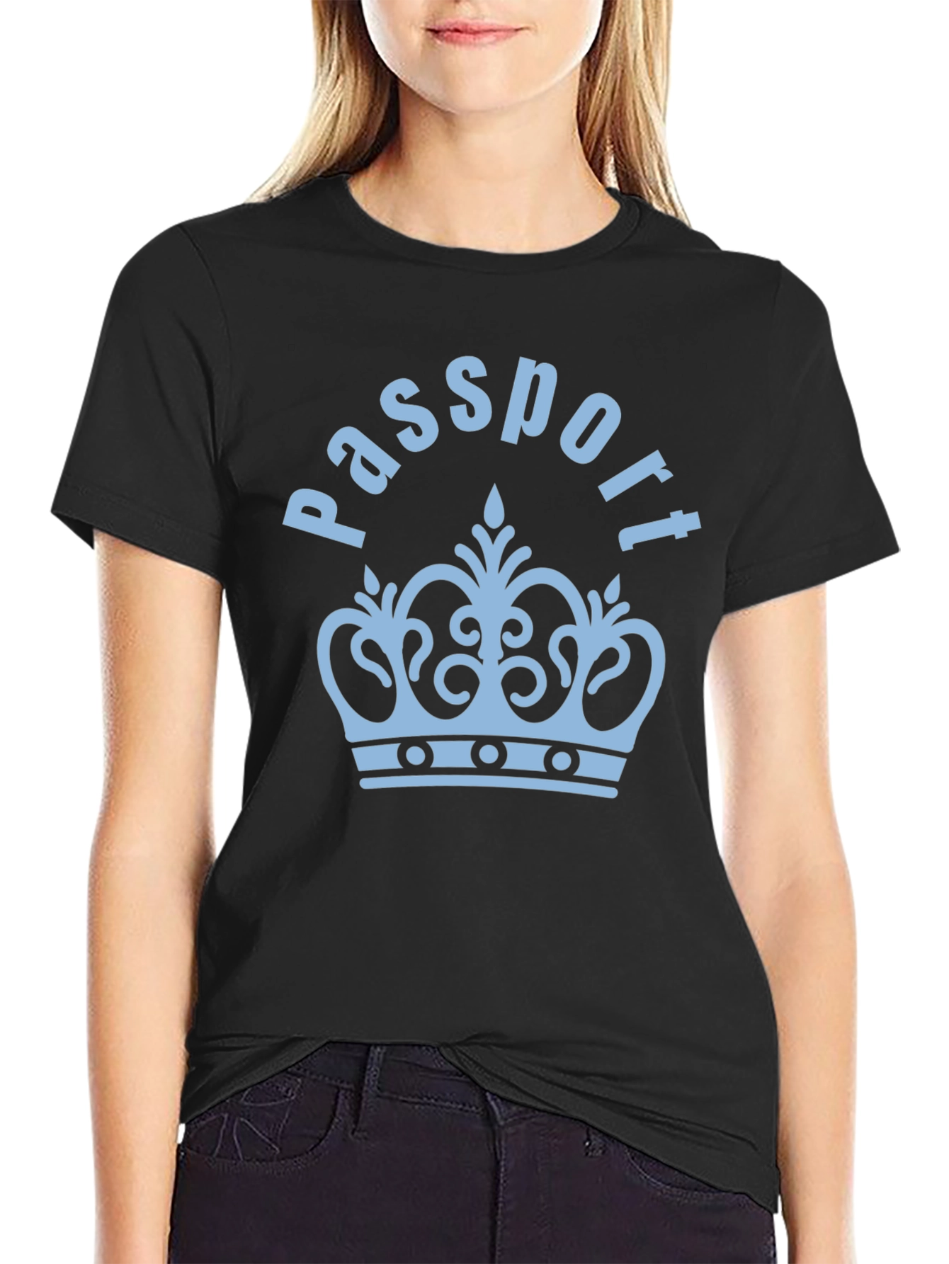 Passport Crown Graphic Tee - Travel in Style!